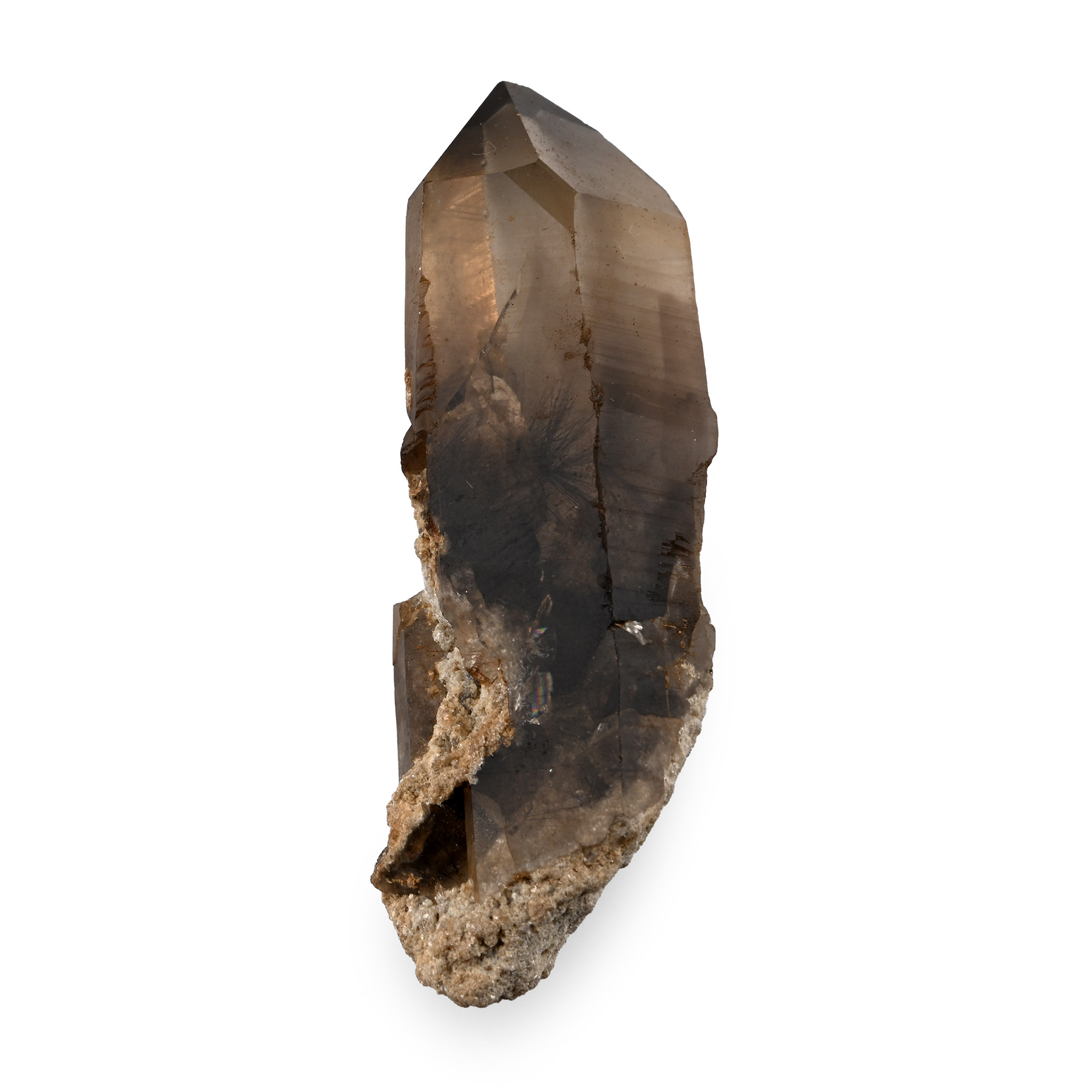 Rutilated Smoky Quartz Crystal Mineral Display Specimen