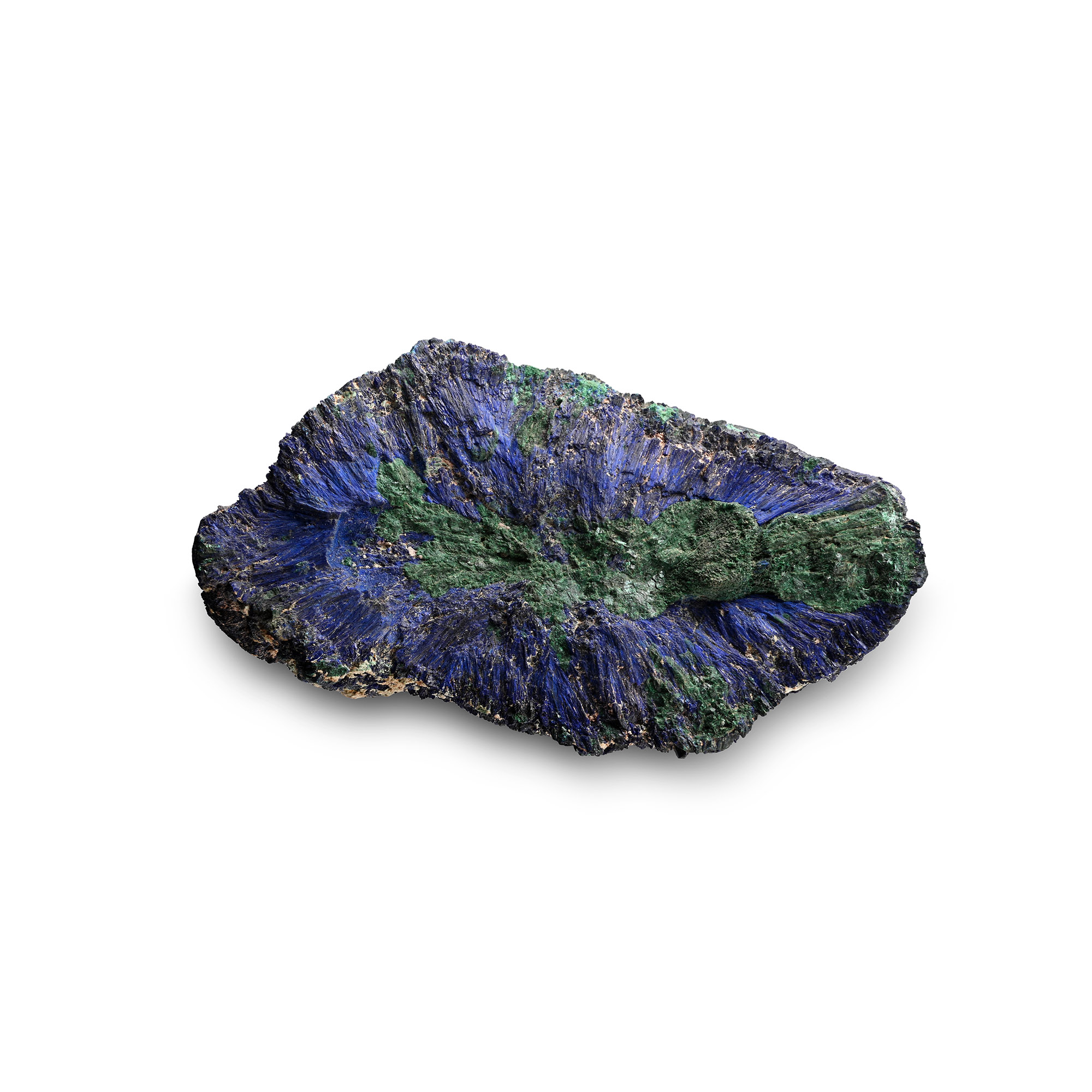 Azurite with Malachite Mineral Display Specimen