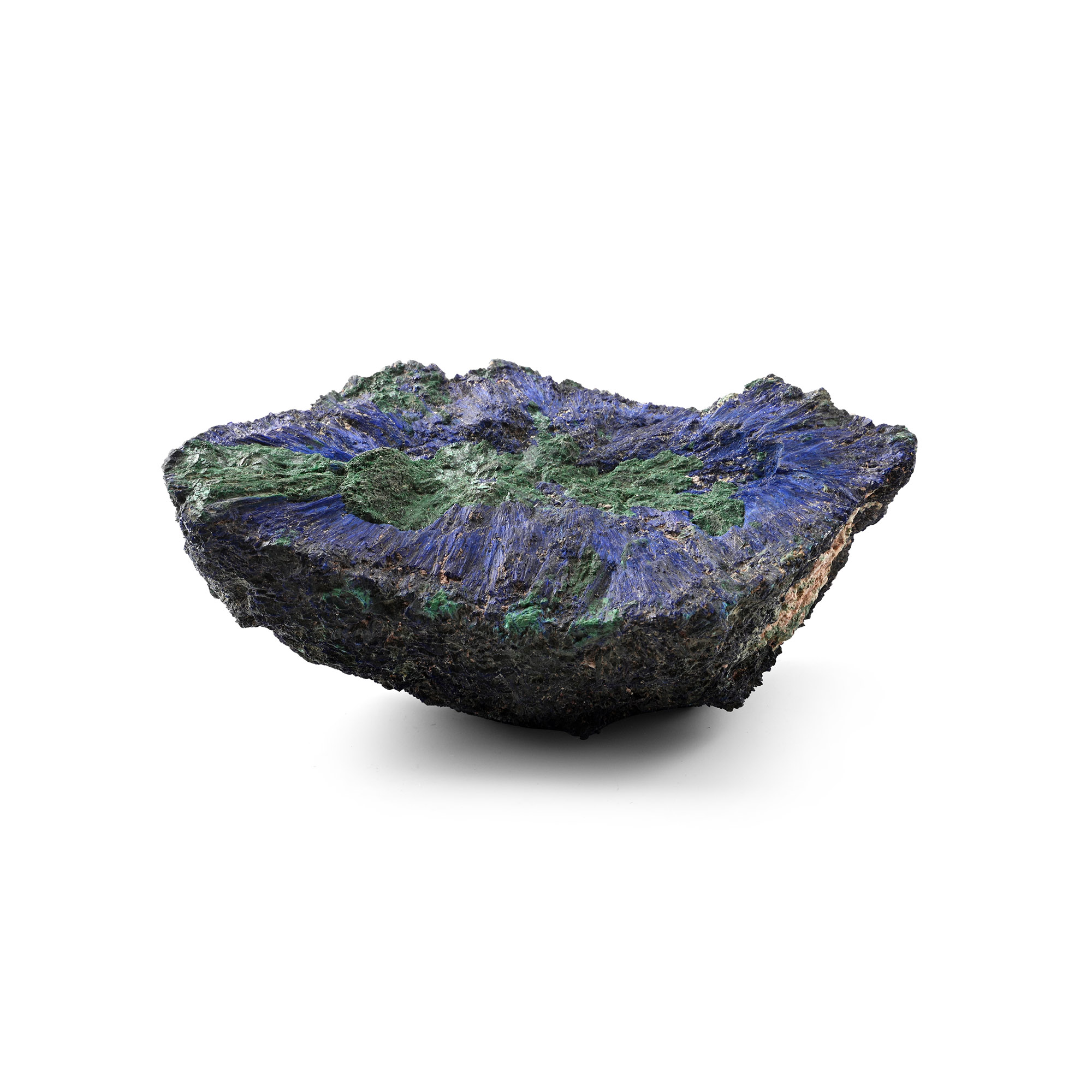 Azurite with Malachite Mineral Display Specimen