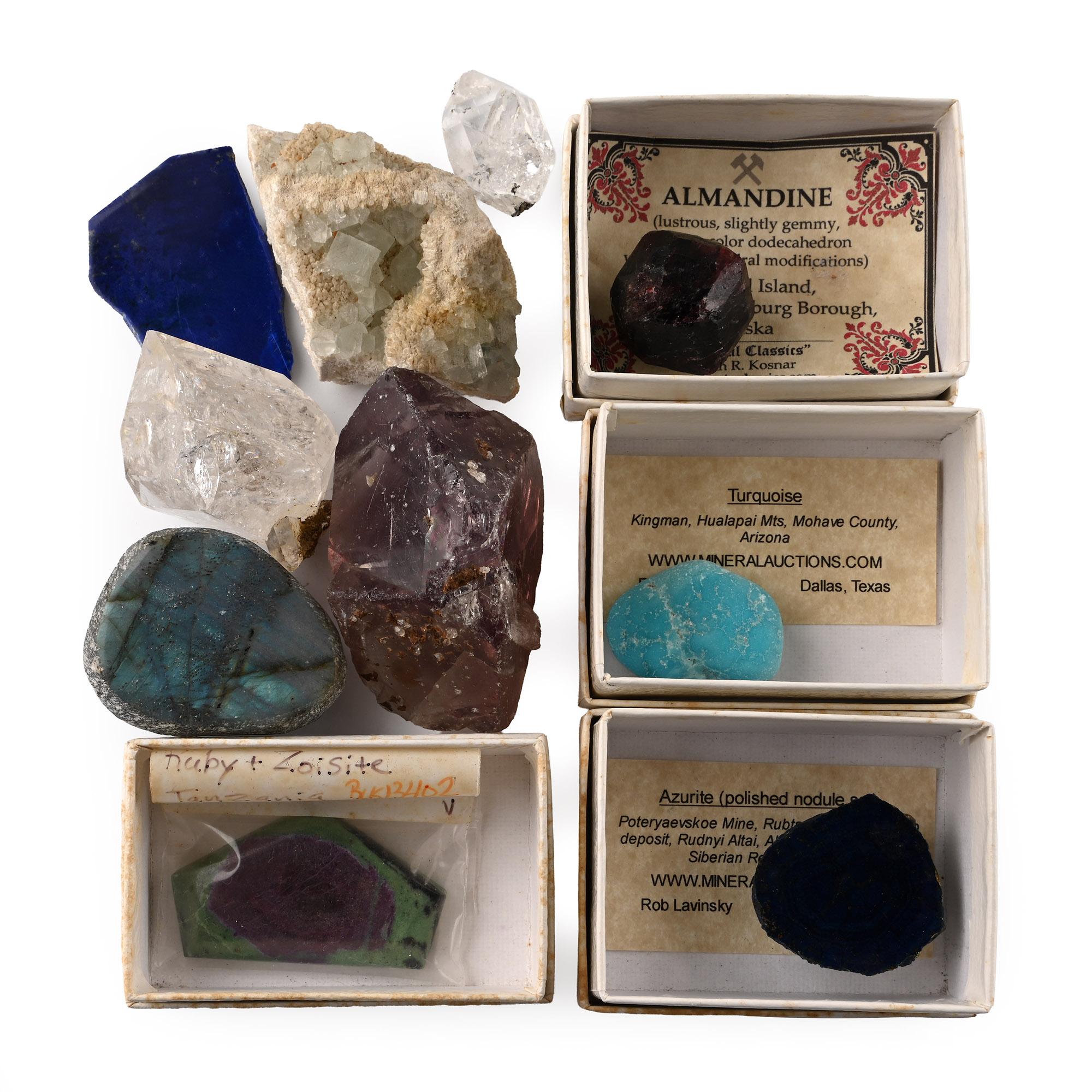 Mineral and Crystal Display Specimen Collection