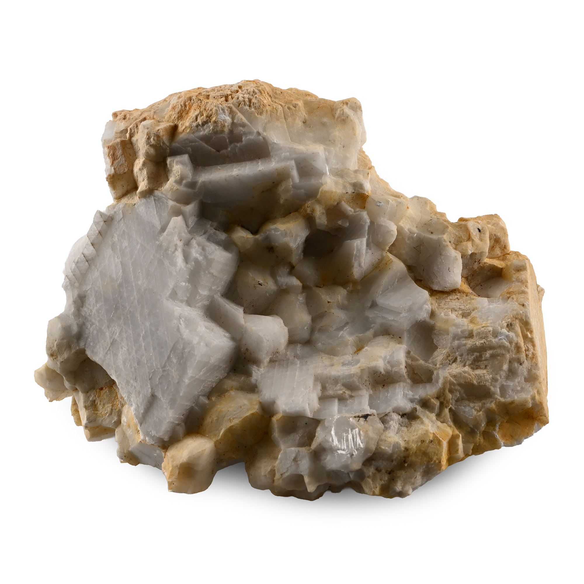 White Calcite Crystal Mineral Display Specimen