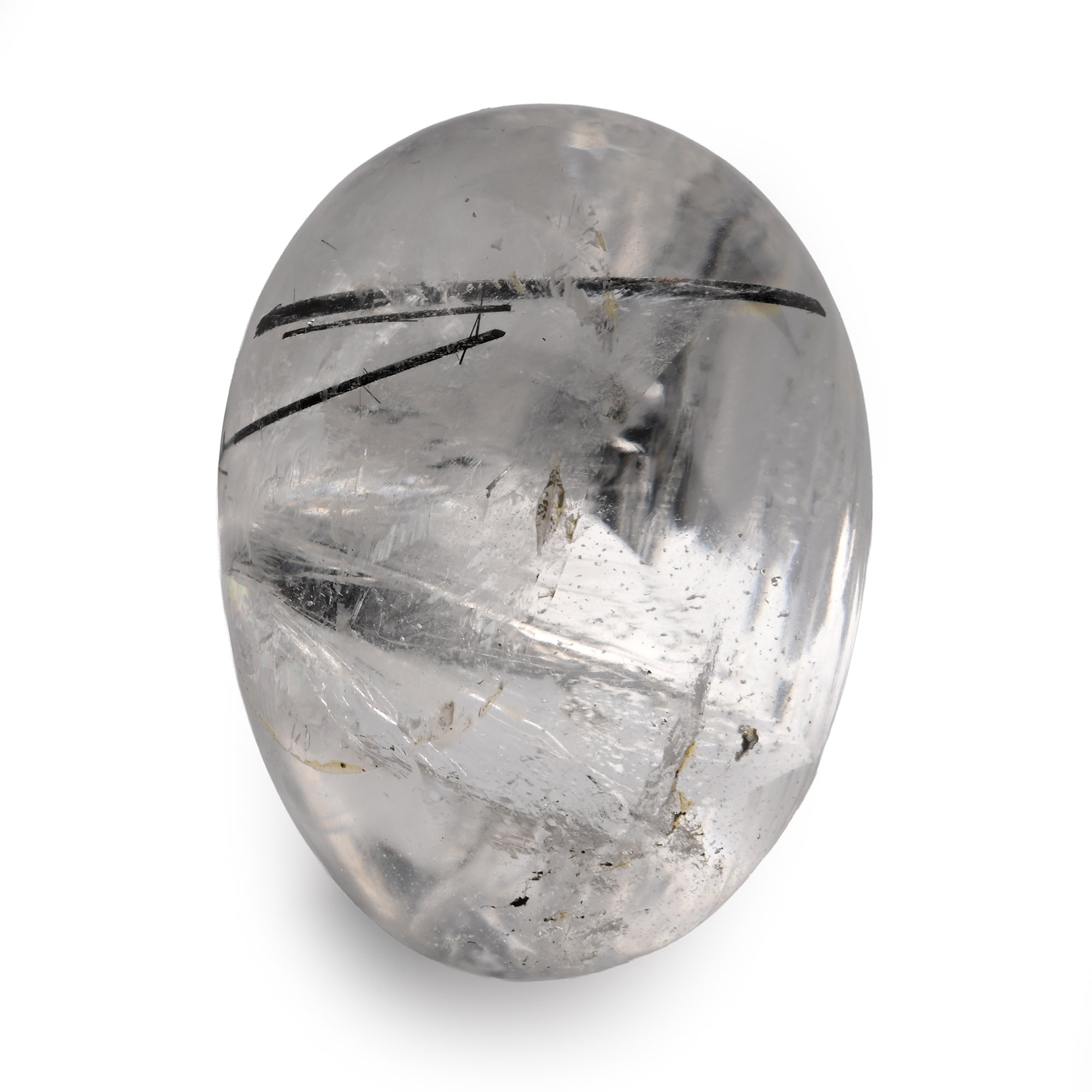 Rutilated Quartz Crystal Egg Mineral Display Specimen