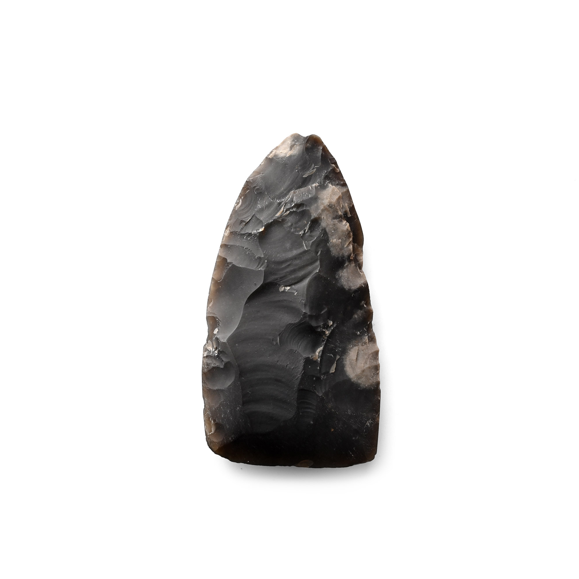 British Stone Age Semi-Polished Knapped Flint Axehead