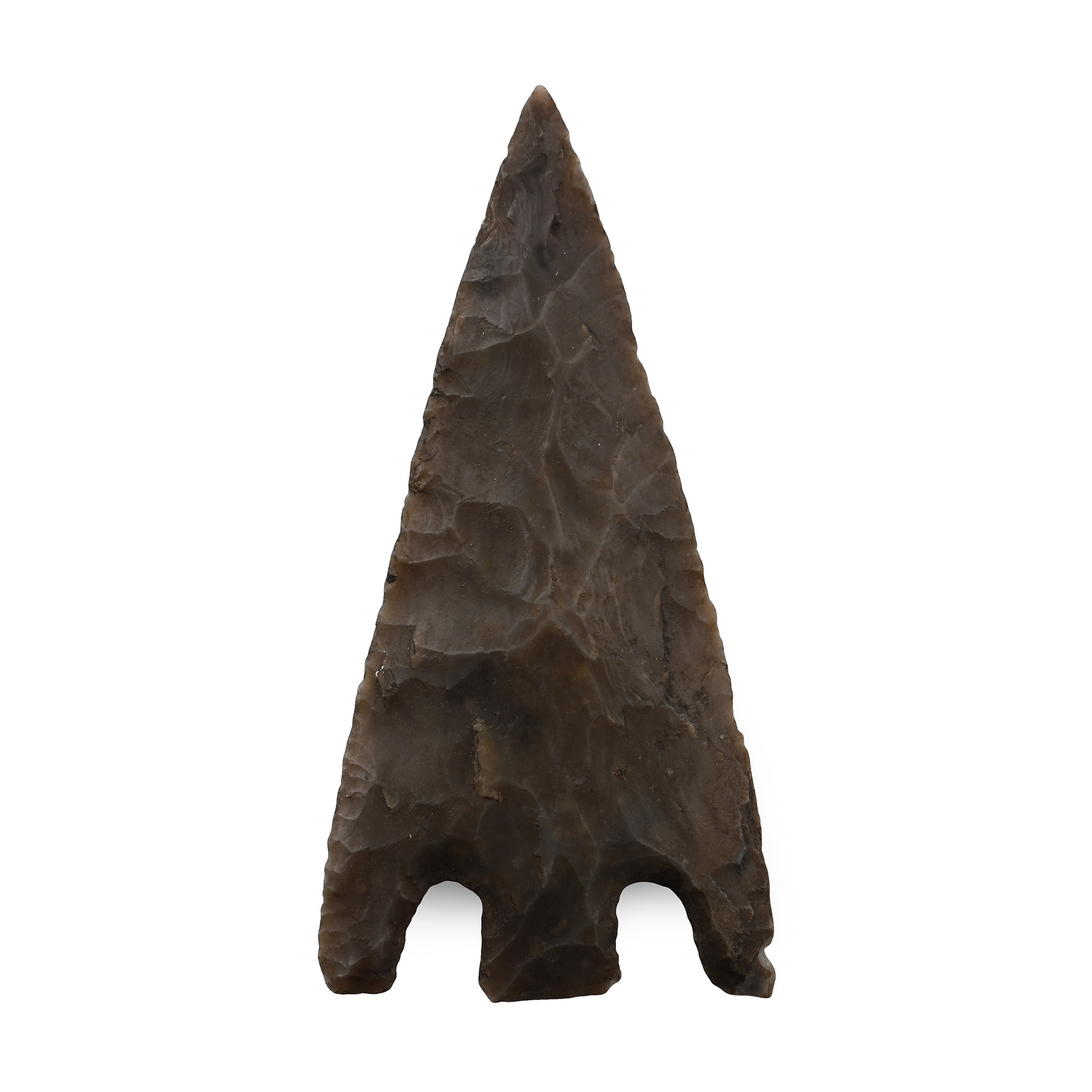 Large British Stone Age Knapped Flint Barbed and Tanged Arrowhead