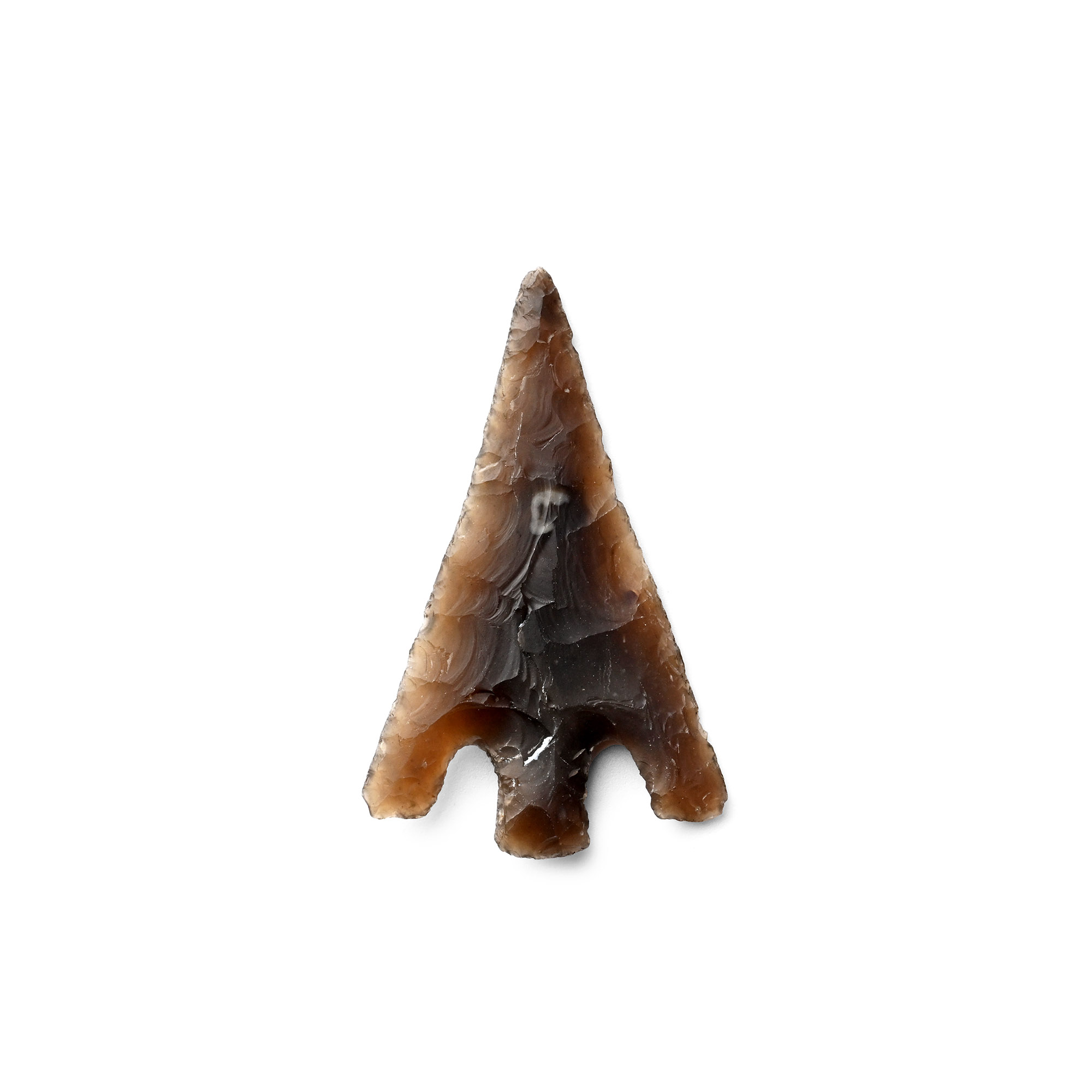 British Stone Age Knapped Flint Barbed and Tanged Arrowhead