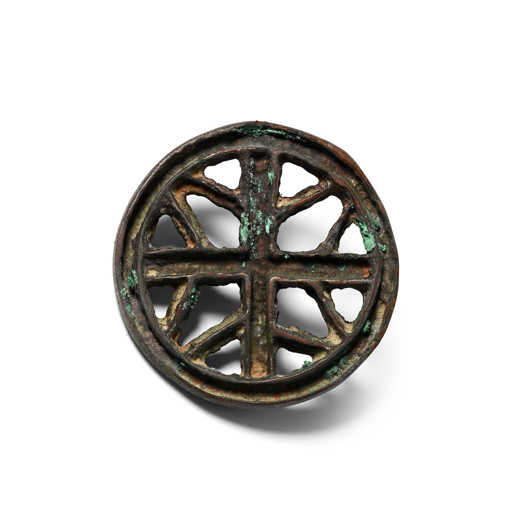 West Central Asian Bronze Stamp Seal with Cross