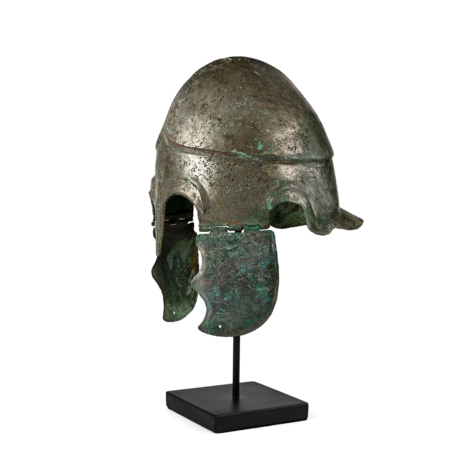 Greek Pontic Tinned Bronze Chalcidian Helmet