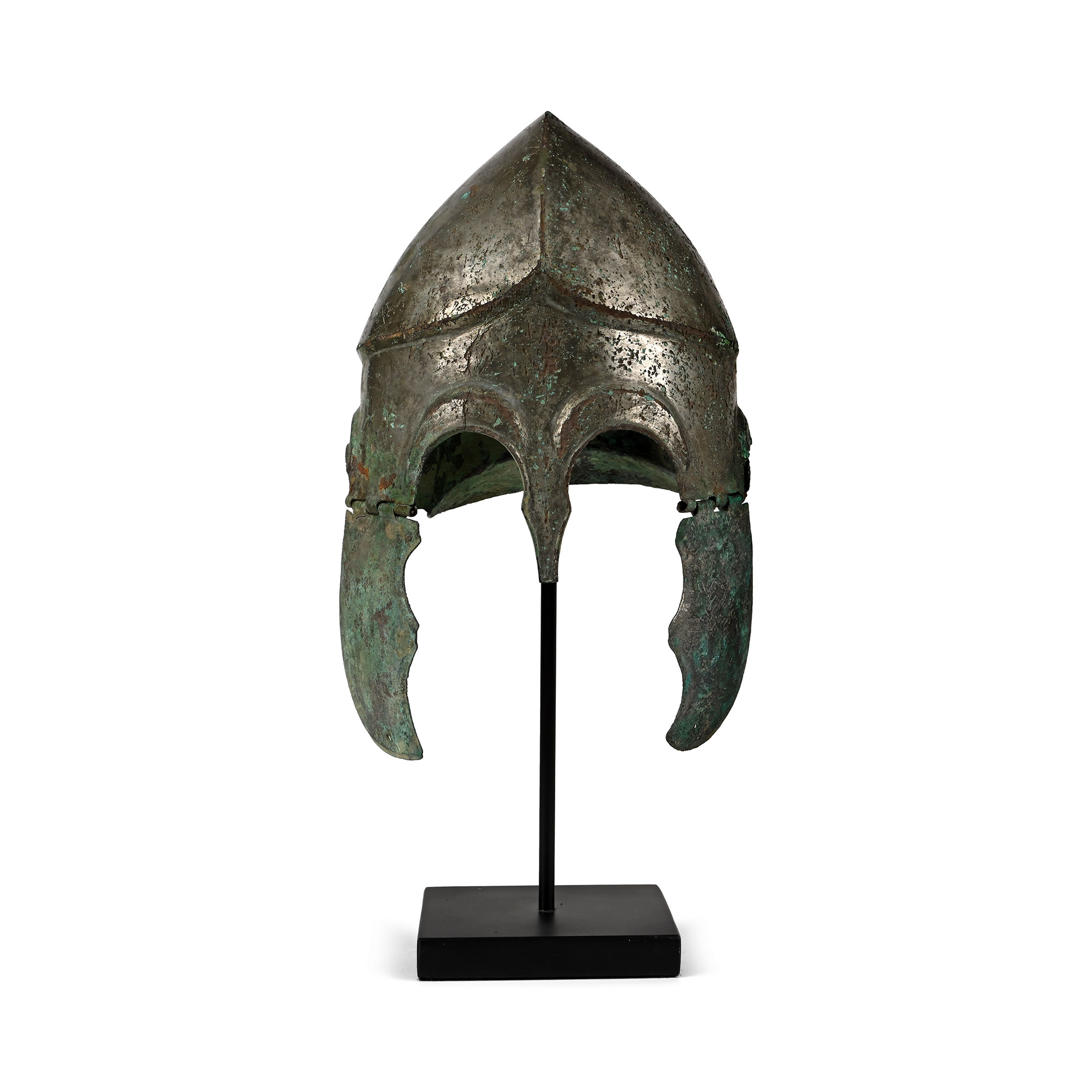 Greek Pontic Tinned Bronze Chalcidian Helmet