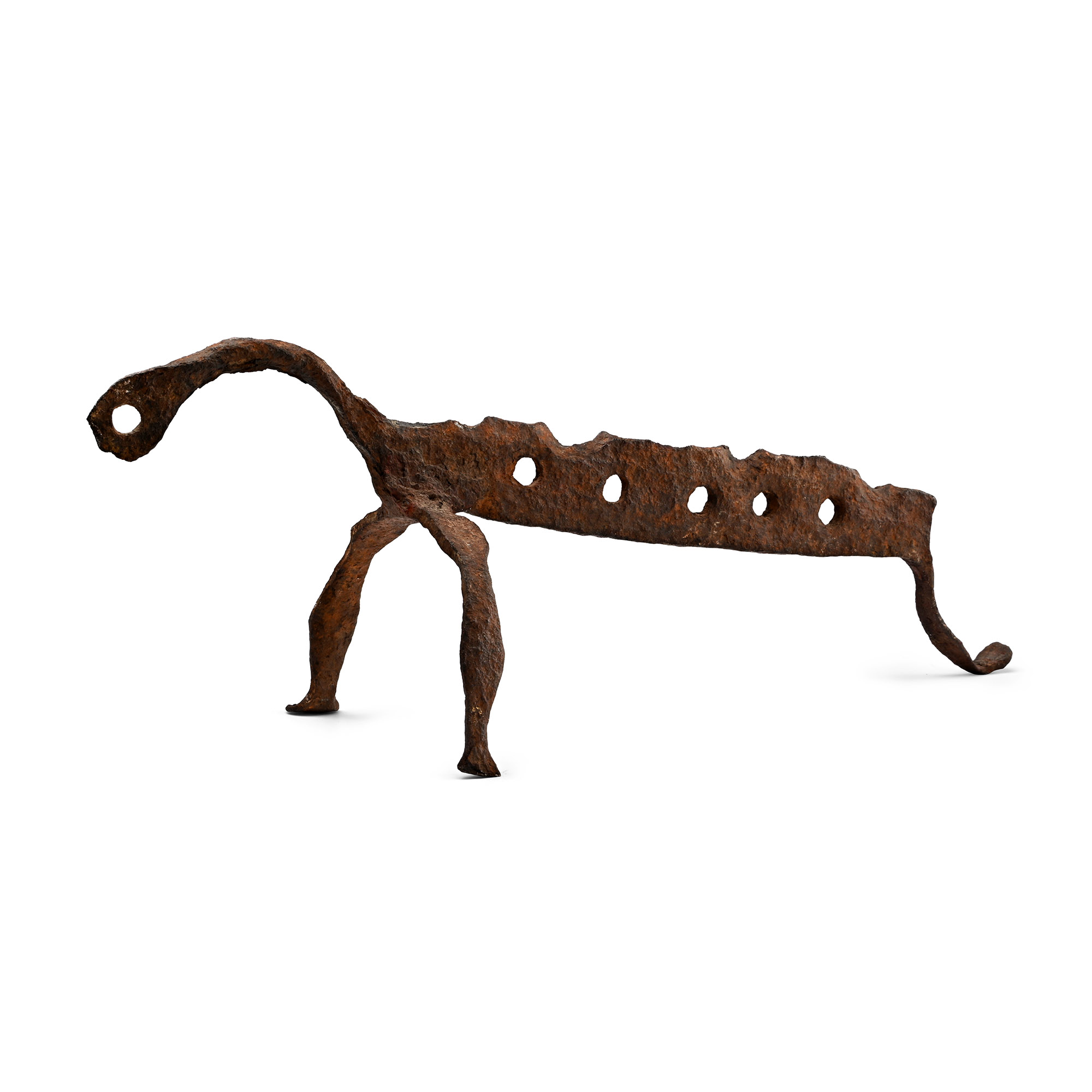 Medieval Iron Fire-Stand in the Shape of a Dragon