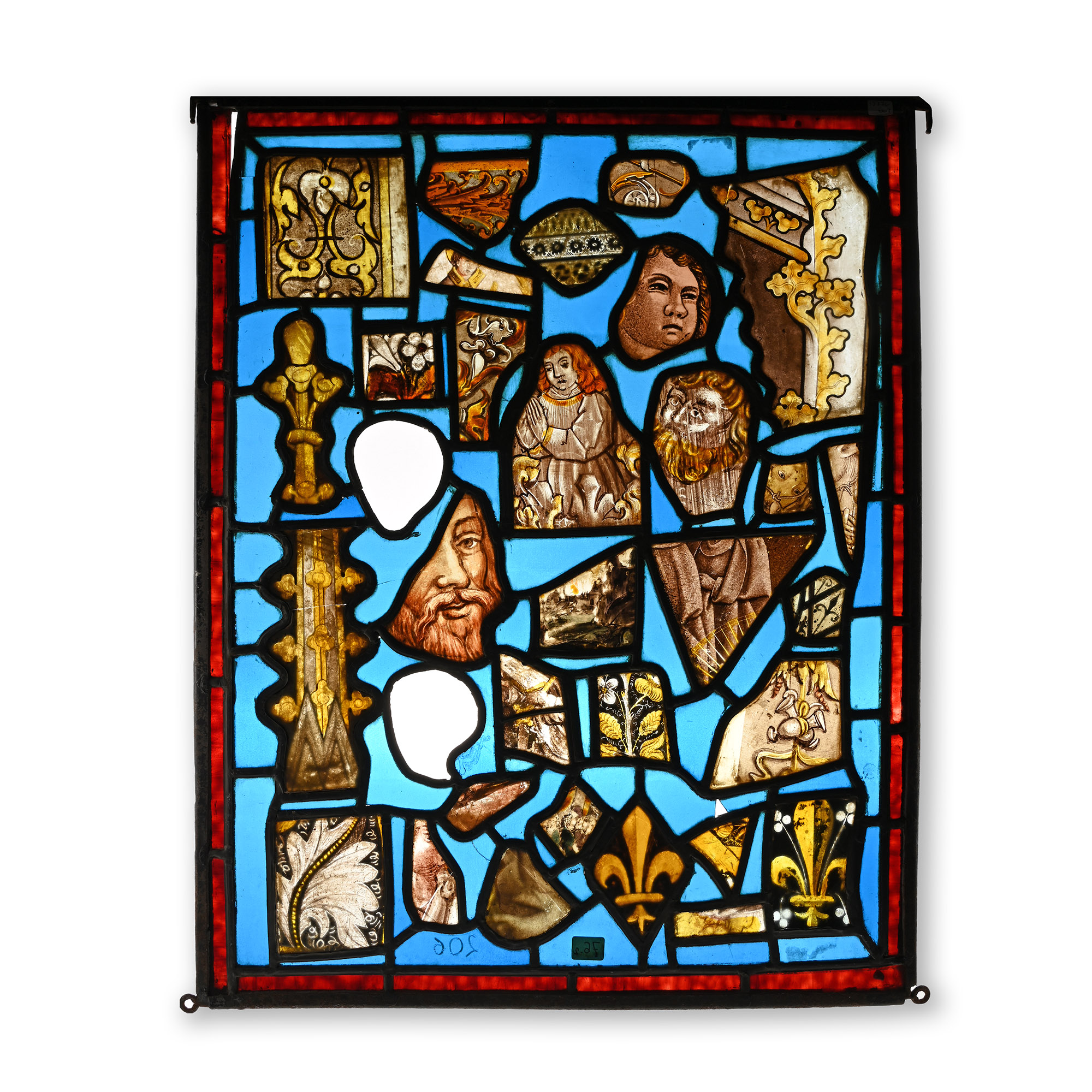 Medieval Stained Glass 'Panneau D'Antiquaire' Panel