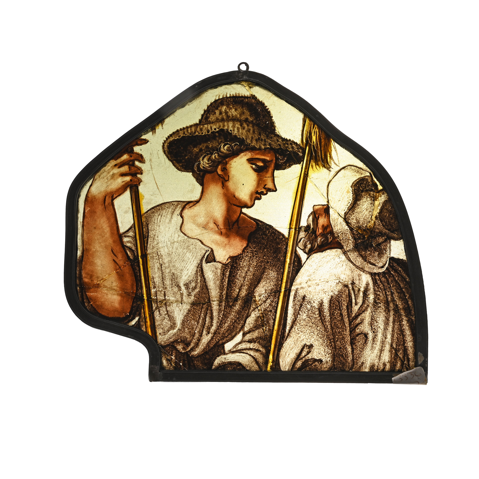 Stained Glass Panel with Two Shepherds