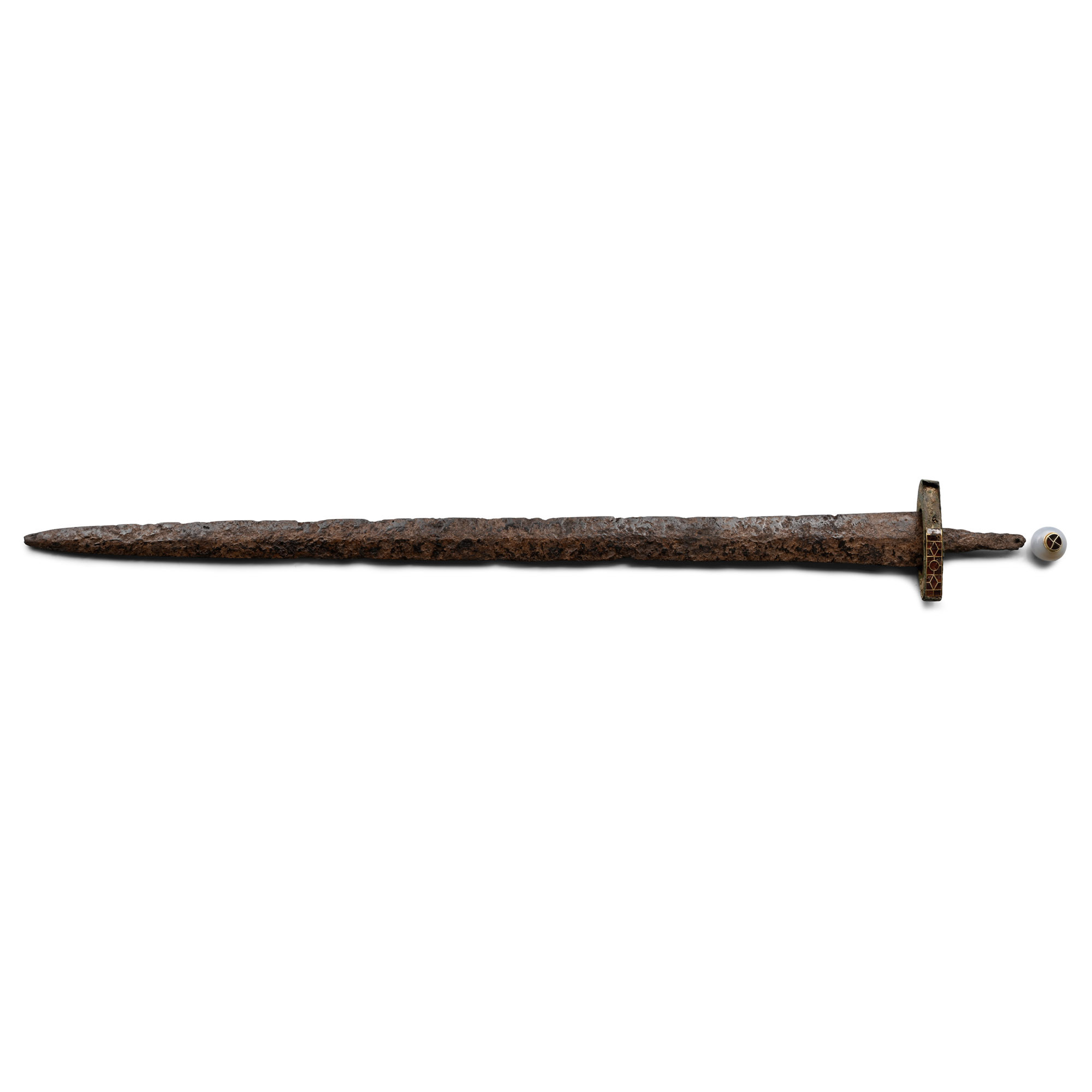 Late Roman Iron Sword with Decorated Guard
