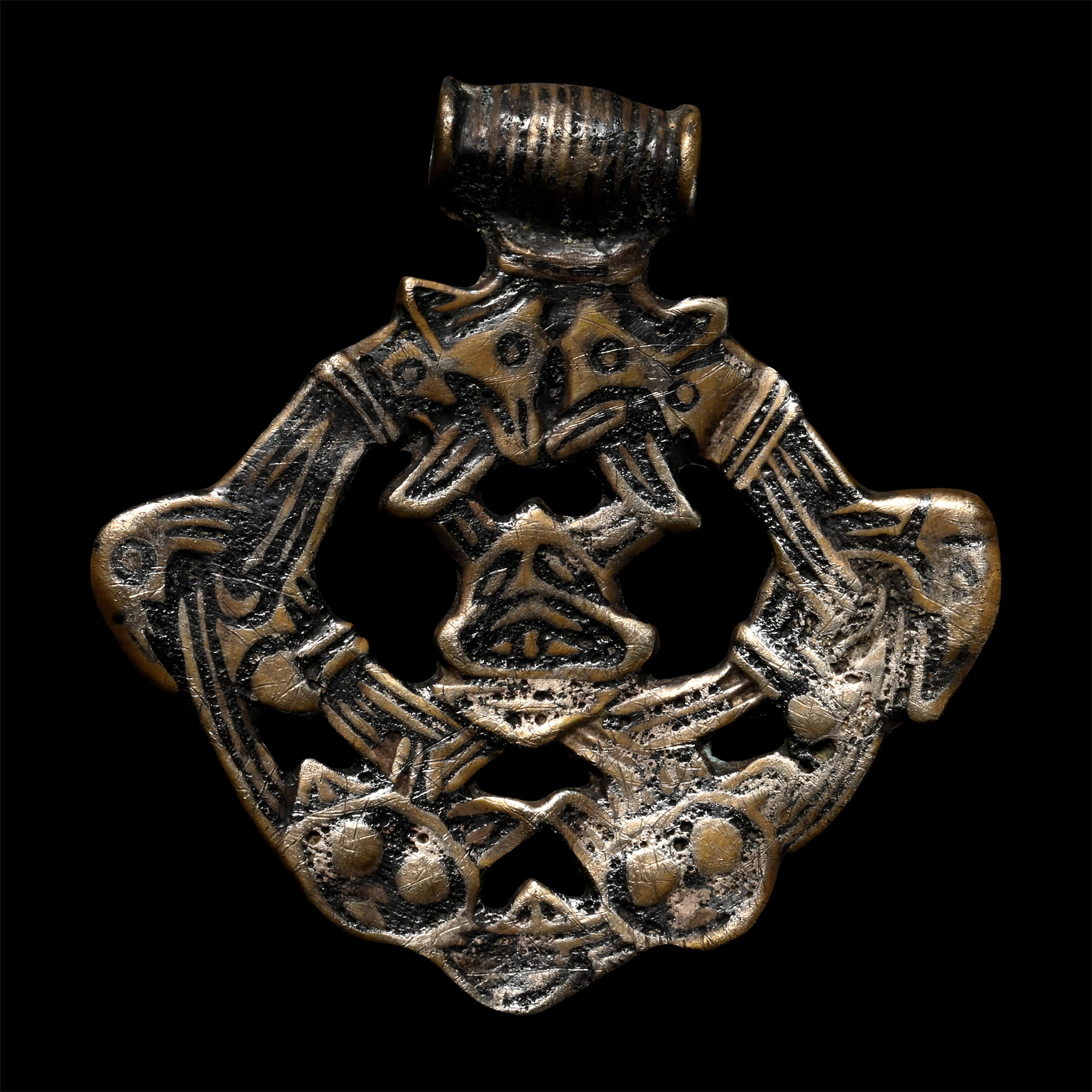 Viking Age Silver Pendant with Dragons