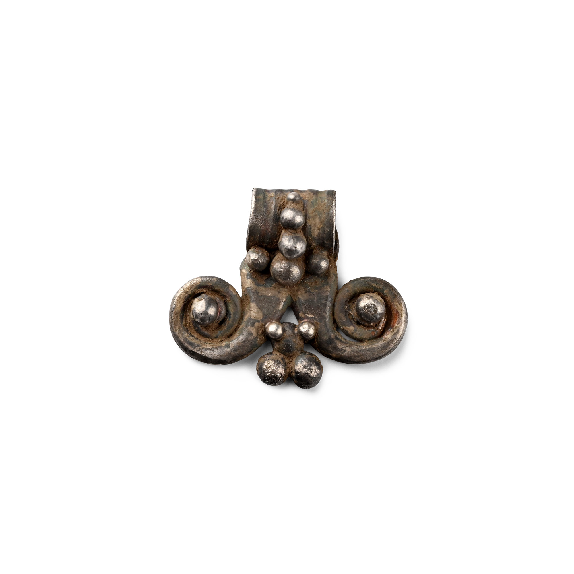 Germanic Silver 'Face' Pendant