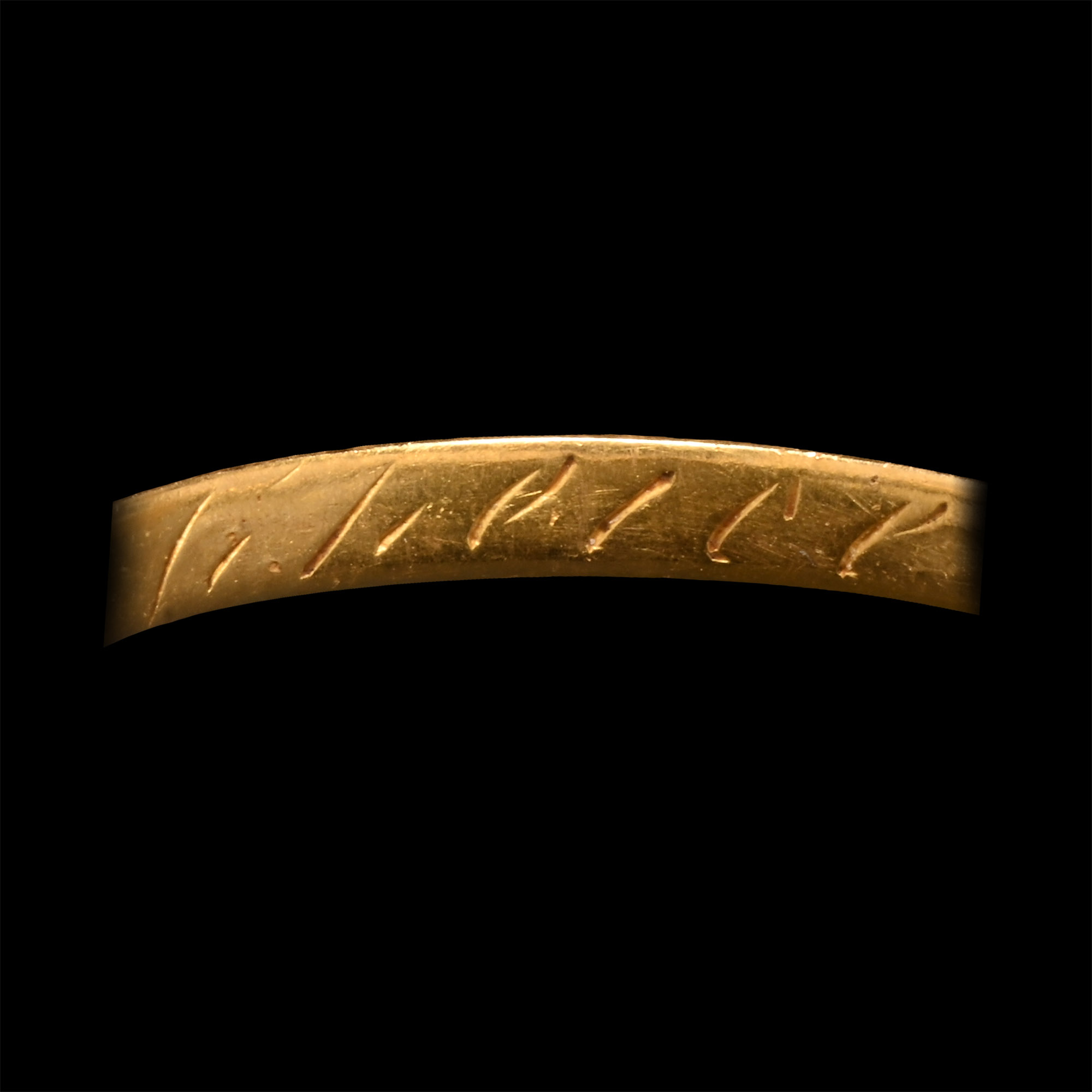Post Medieval 'I Like My Choice' Gold Posy Ring