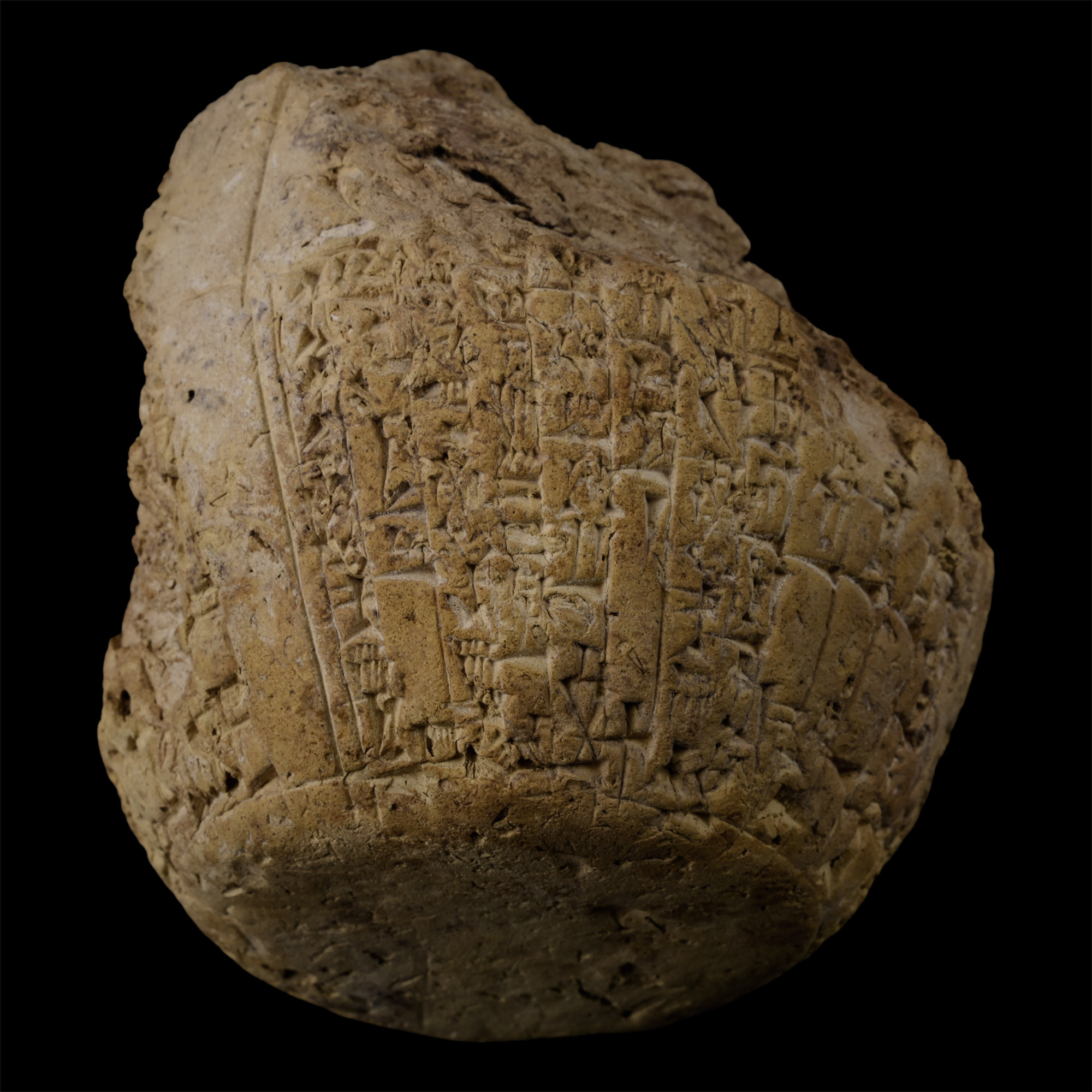 Old Babylonian Cuneiform Barrel Fragment with Royal Text