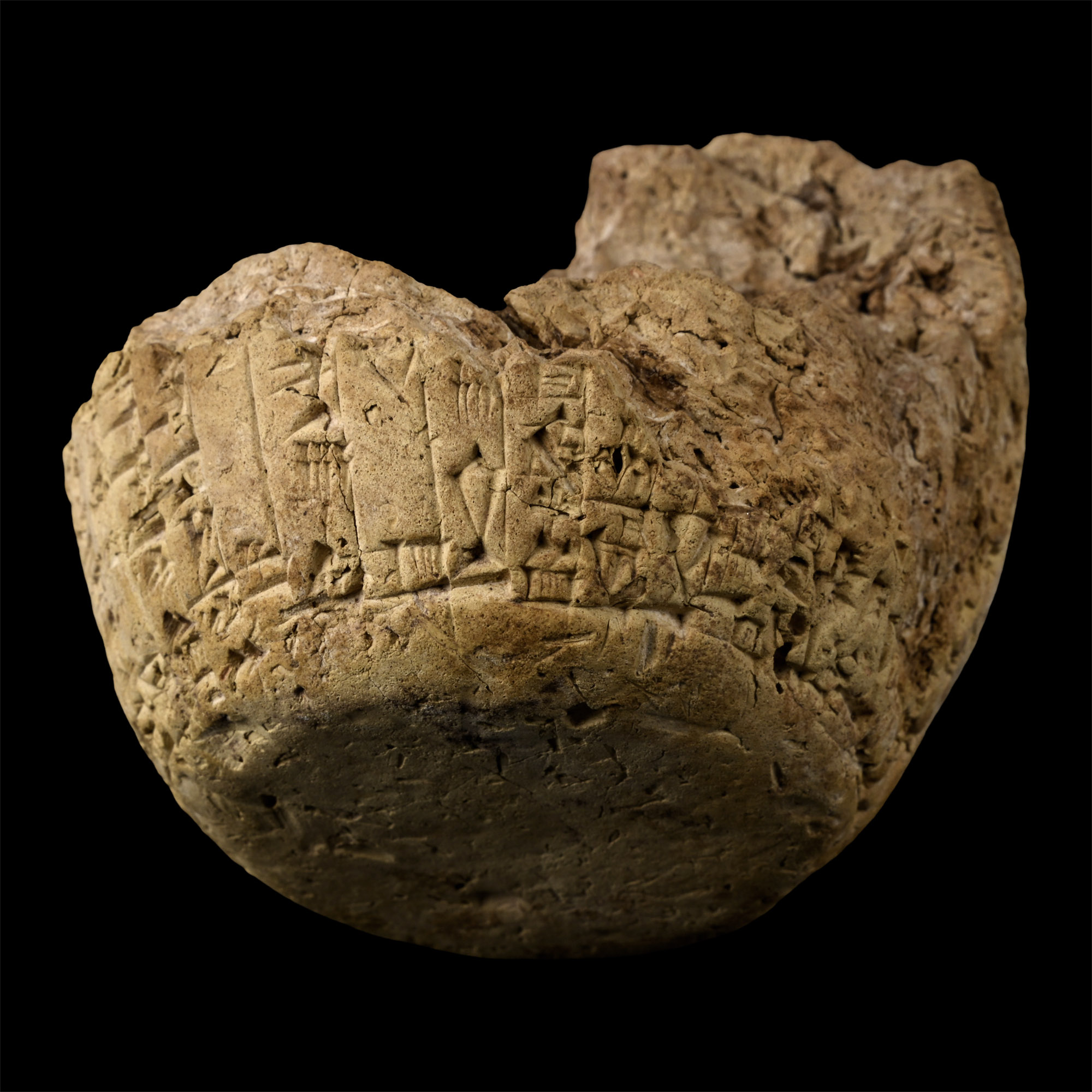 Old Babylonian Cuneiform Barrel Fragment with Royal Text