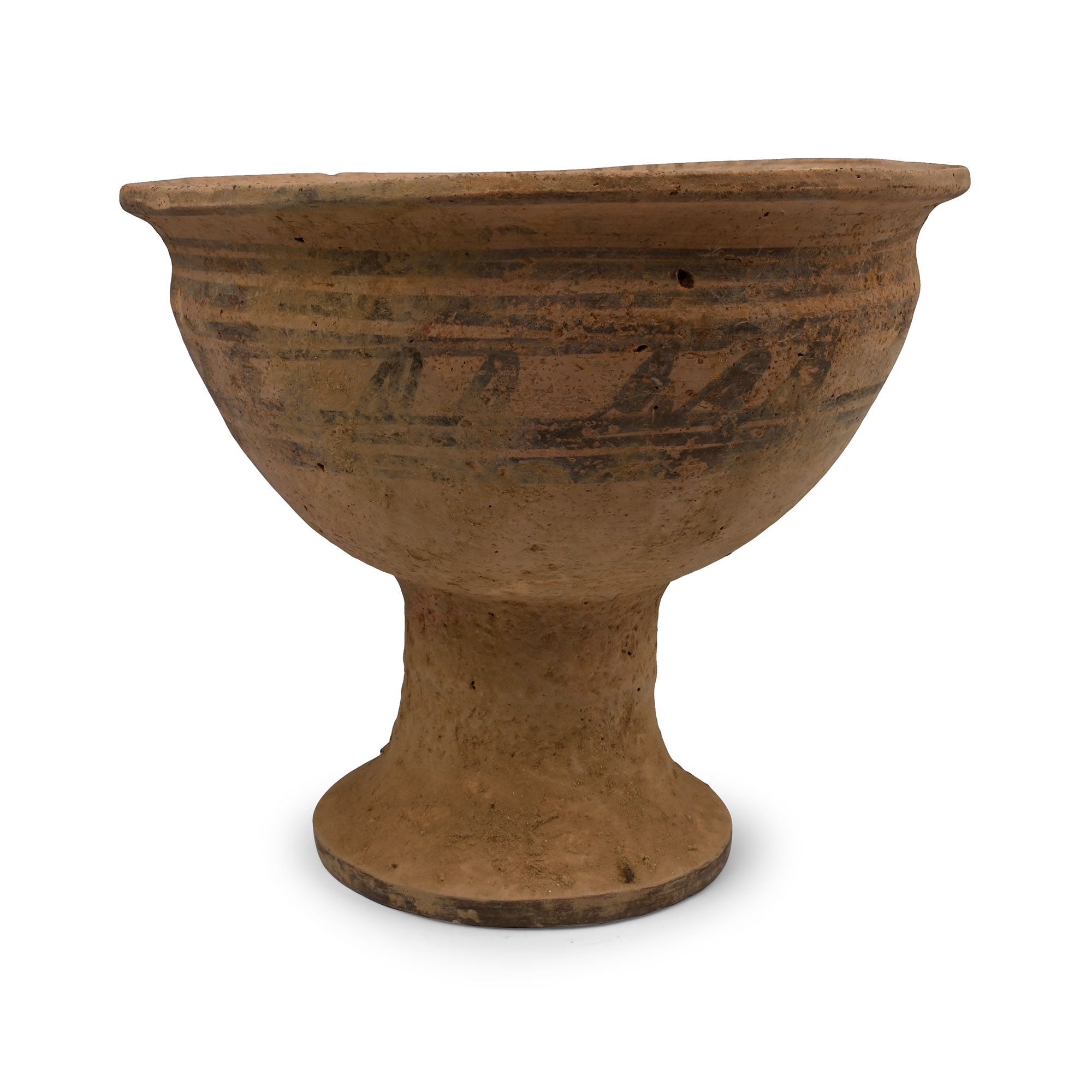 Western Asiatic Terracotta Footed Chalice