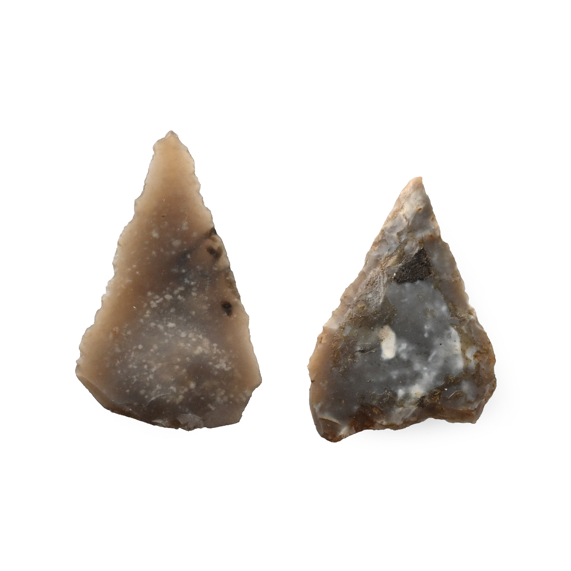 Stone Age Flint Arrowhead Group