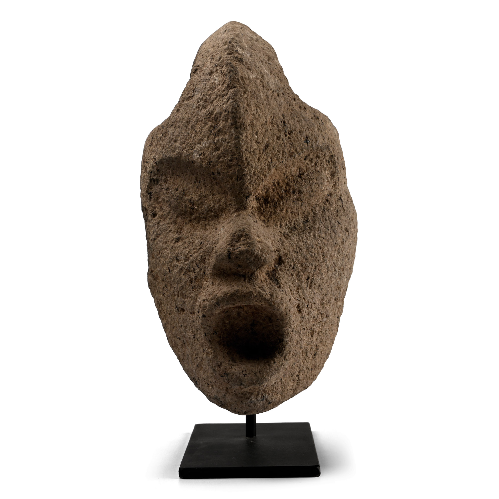 Pre-Columbian Veracruz Stone Hacha in the Form of Xipe Totec Deity