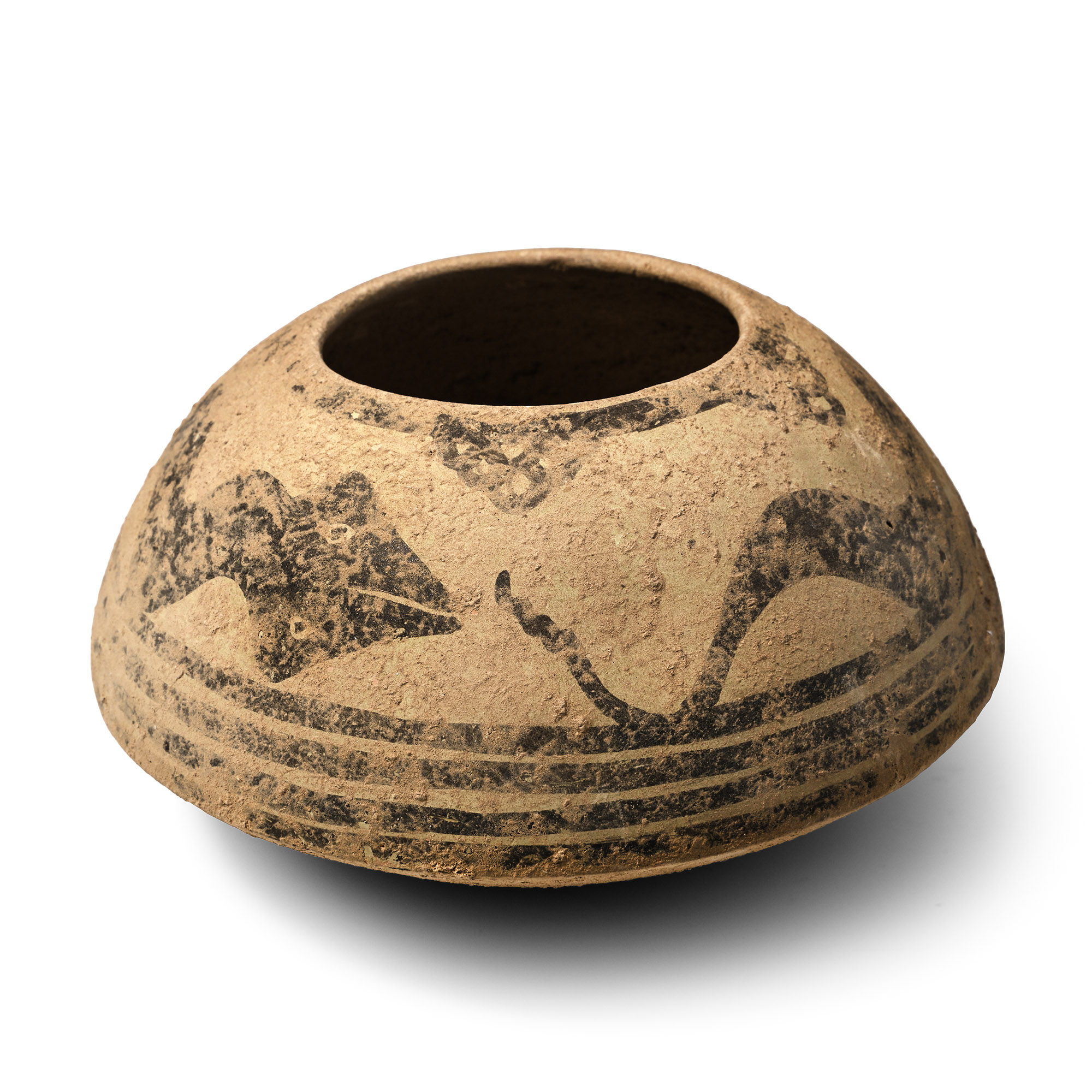 Indus Valley Terracotta Vessel with Snakes