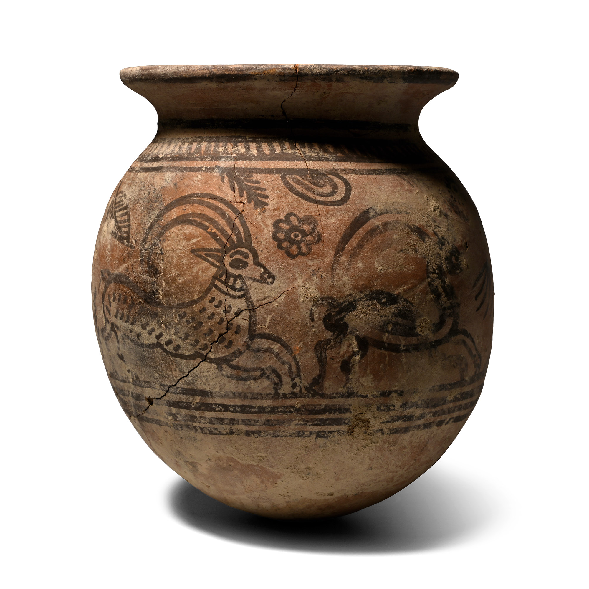 Large Indus Valley Terracotta Vessel with Animals