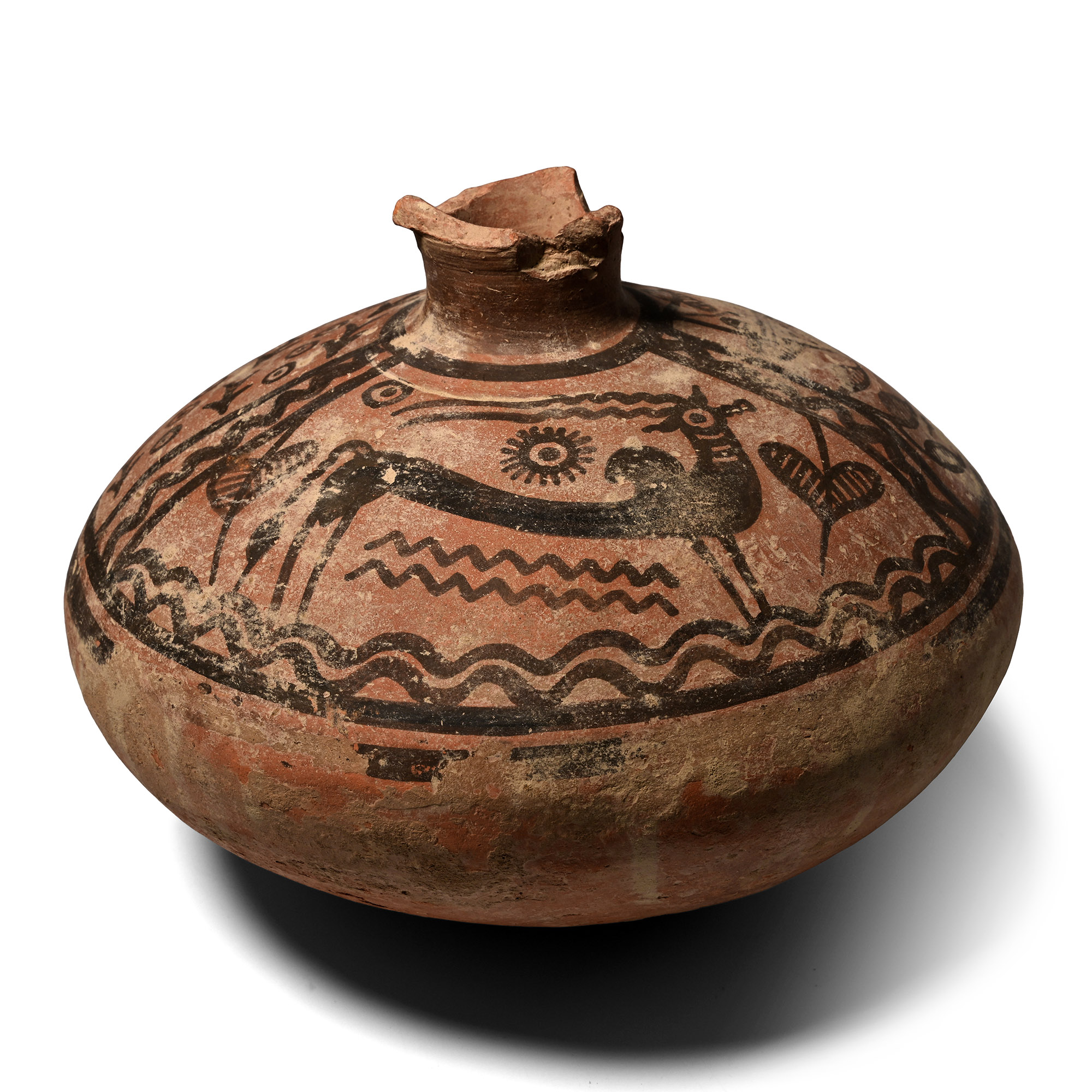 Large Indus Valley Terracotta Vessel with Animals