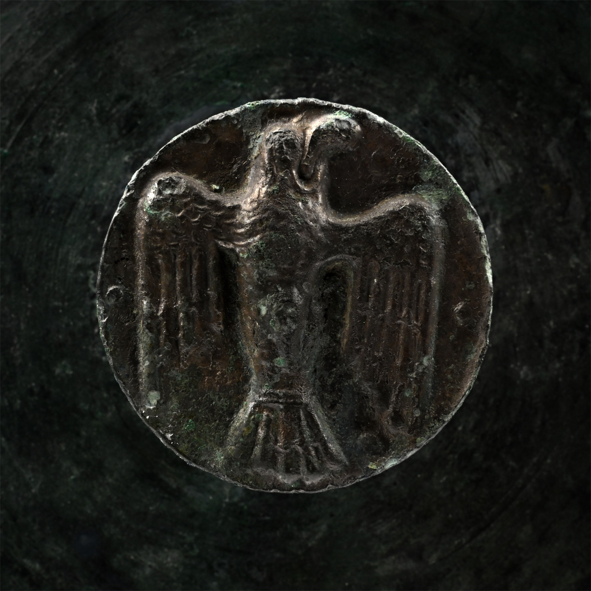 Scythian Bronze Mirror with Eagle Handle