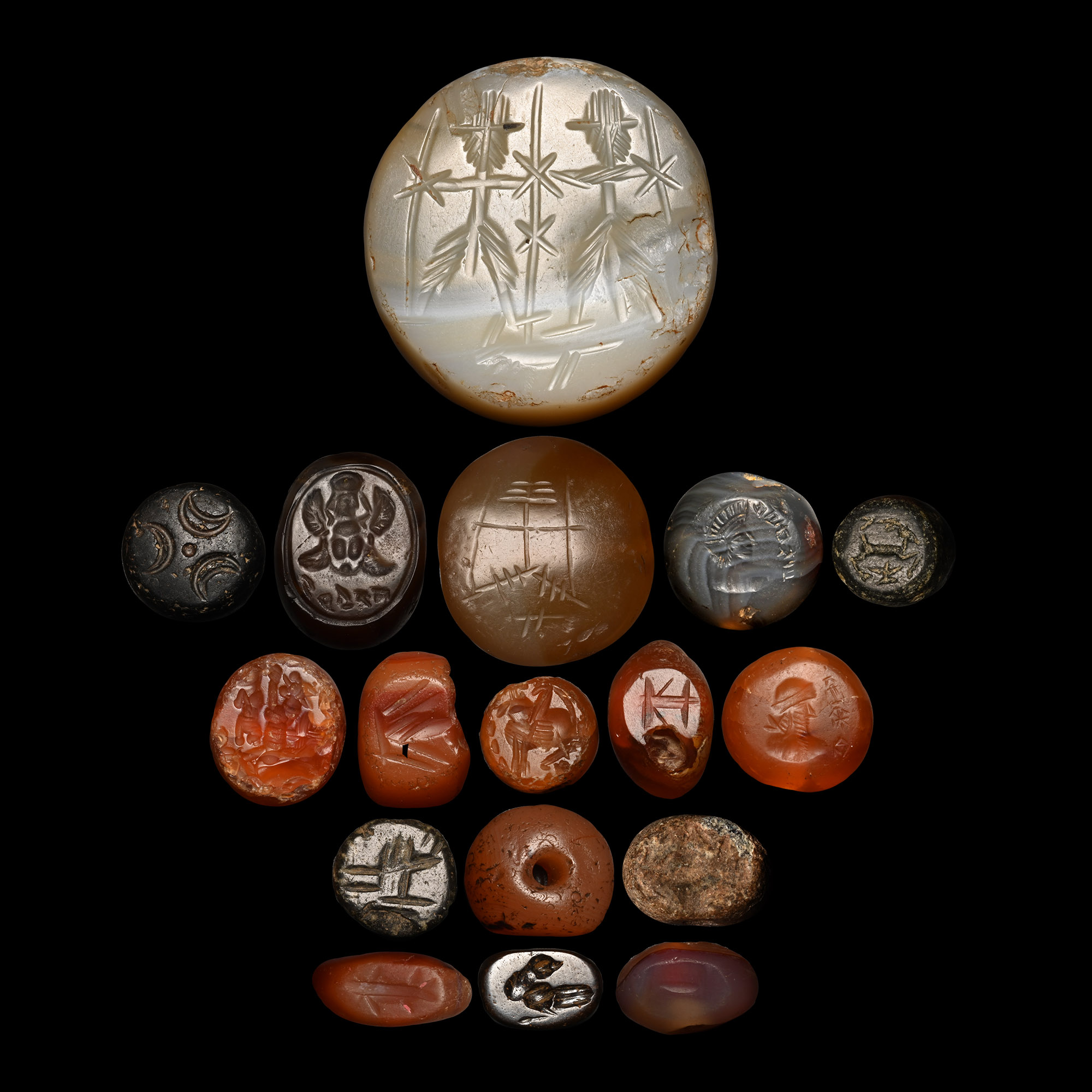 Sasanian Stone Stamp Seal Collection