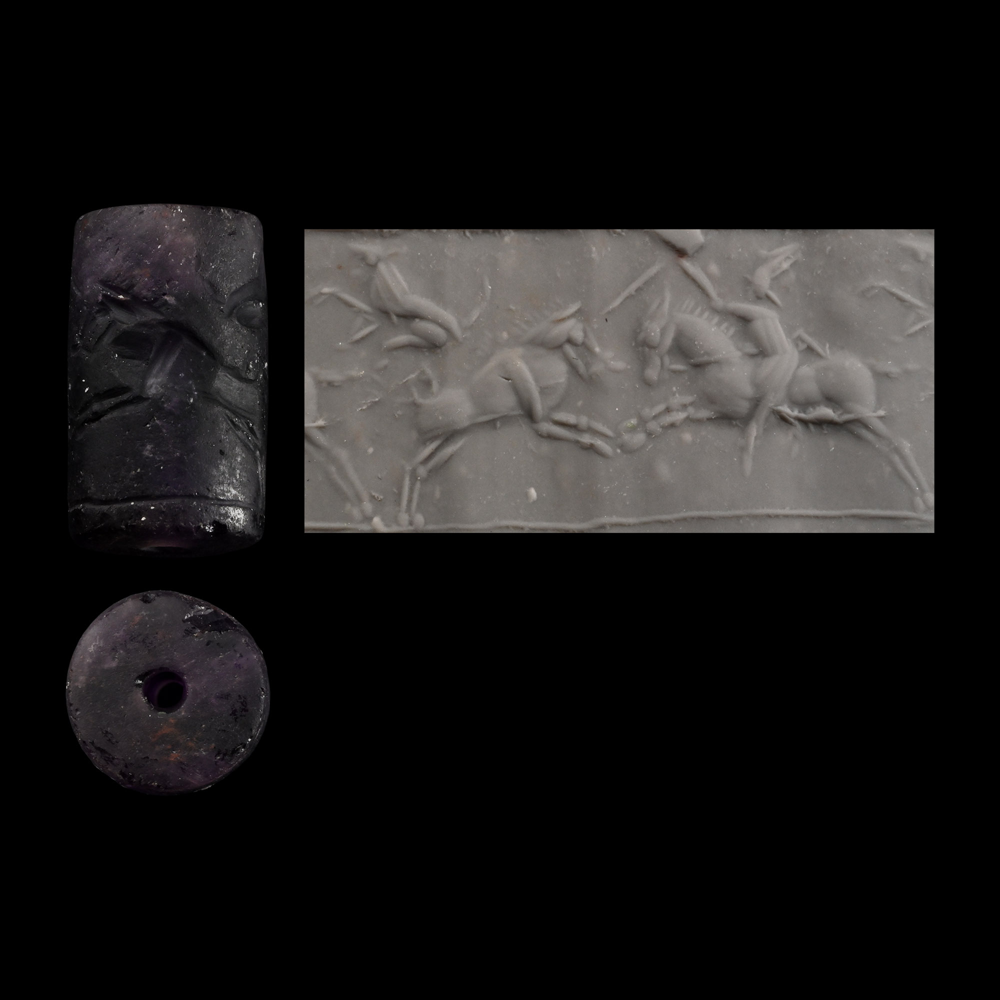 Early Parthian Stone Cylinder Seal