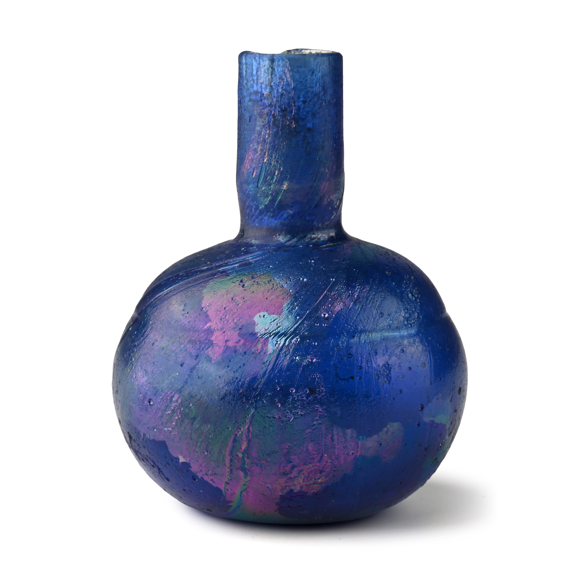 Roman Cobalt Blue Glass Flask