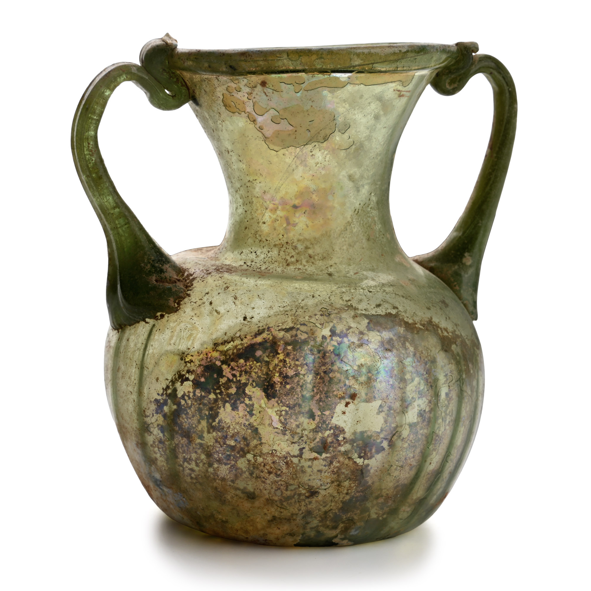 Roman Glass Two-Handled Jar