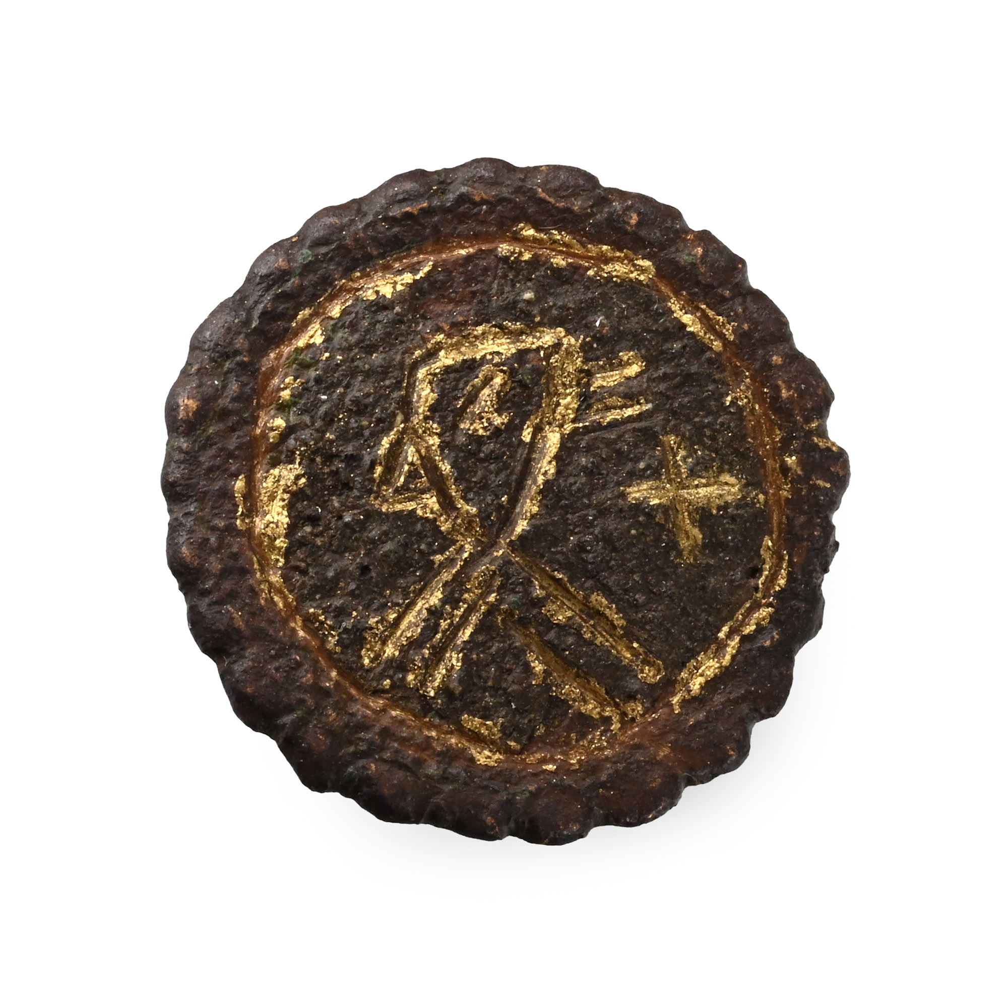 Anglo-Saxon Gilt Bronze Brooch with Bust
