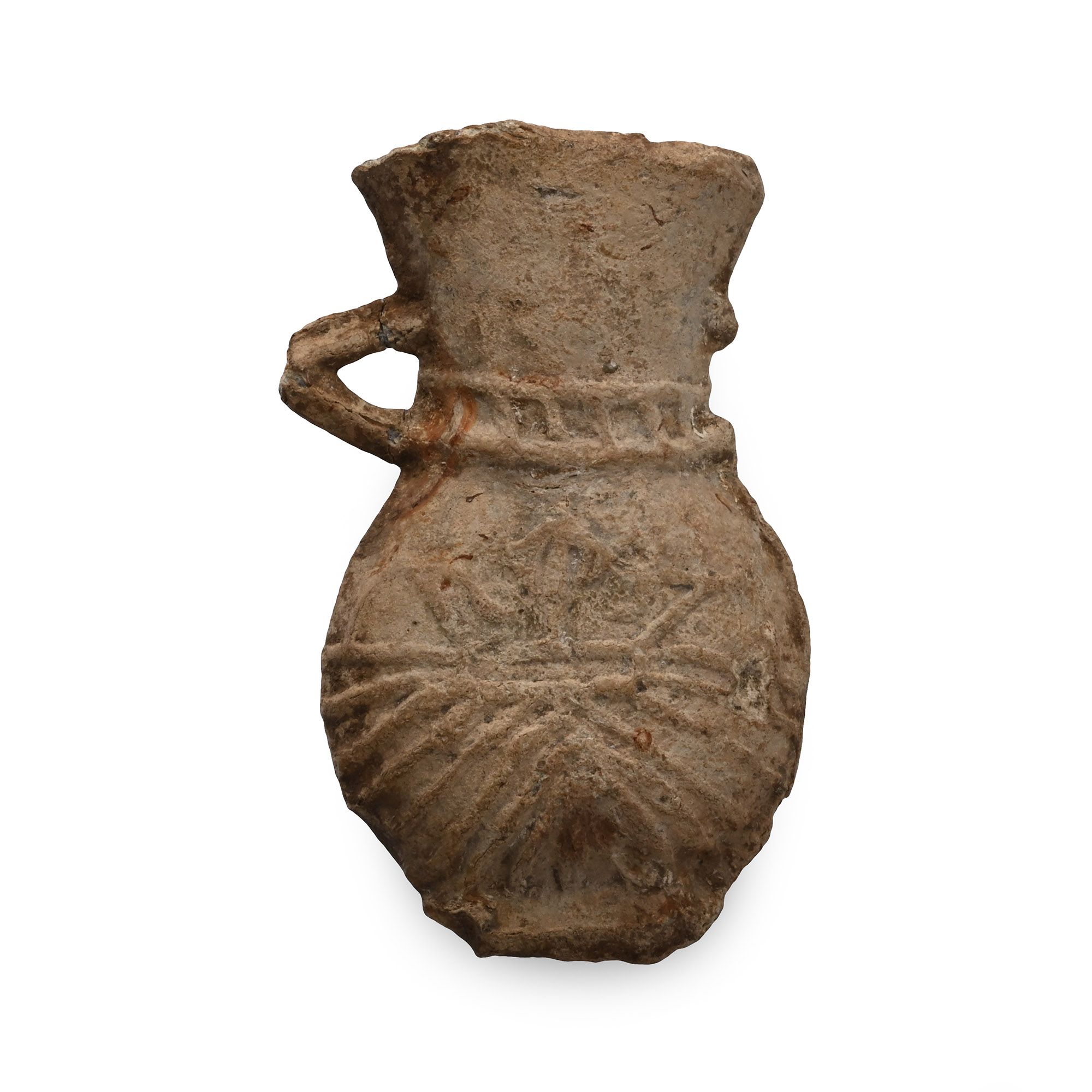 Medieval Lead Pilgrim's Holy Water Ampulla with Crown