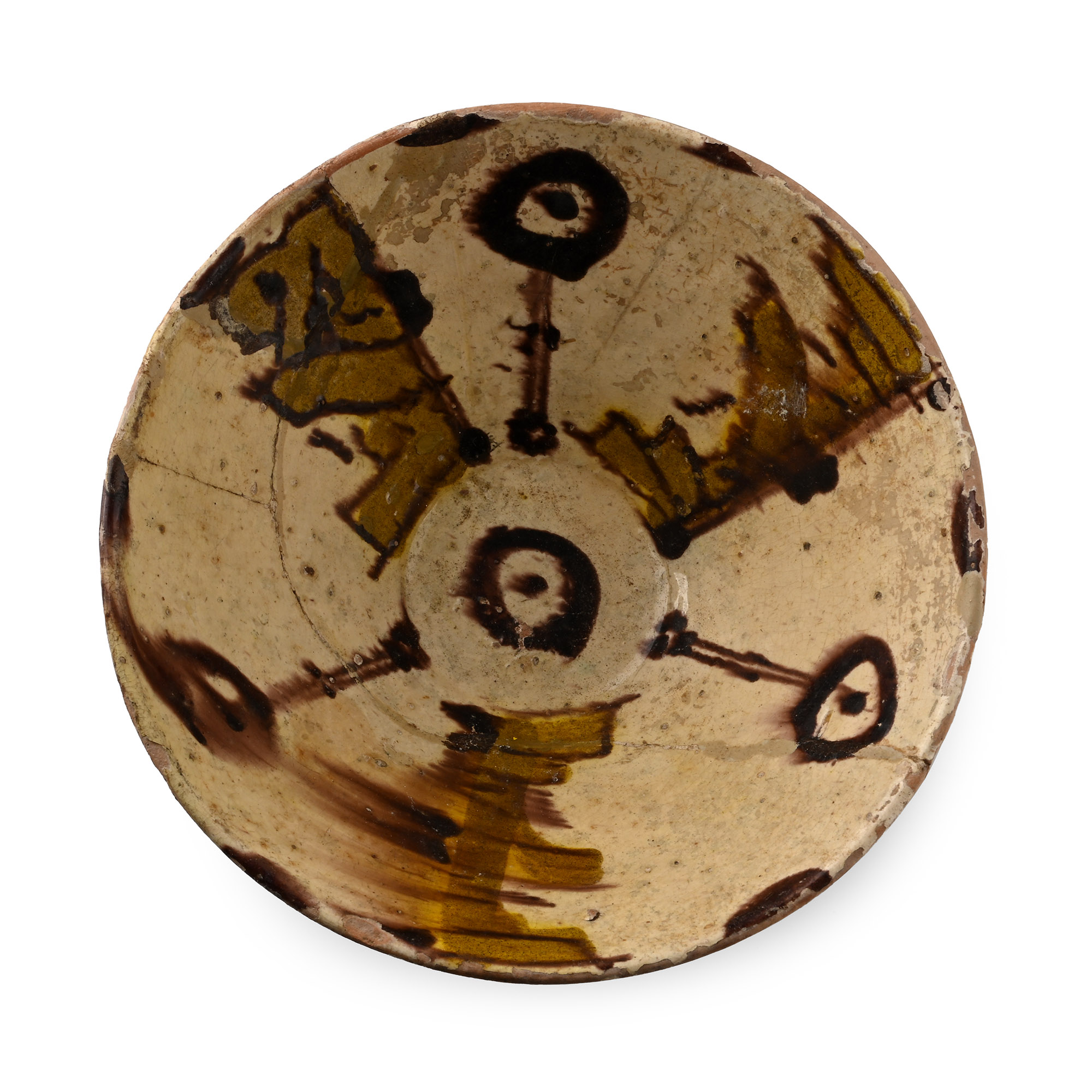 Nishapur Cream-Glazed Calligraphic Bowl