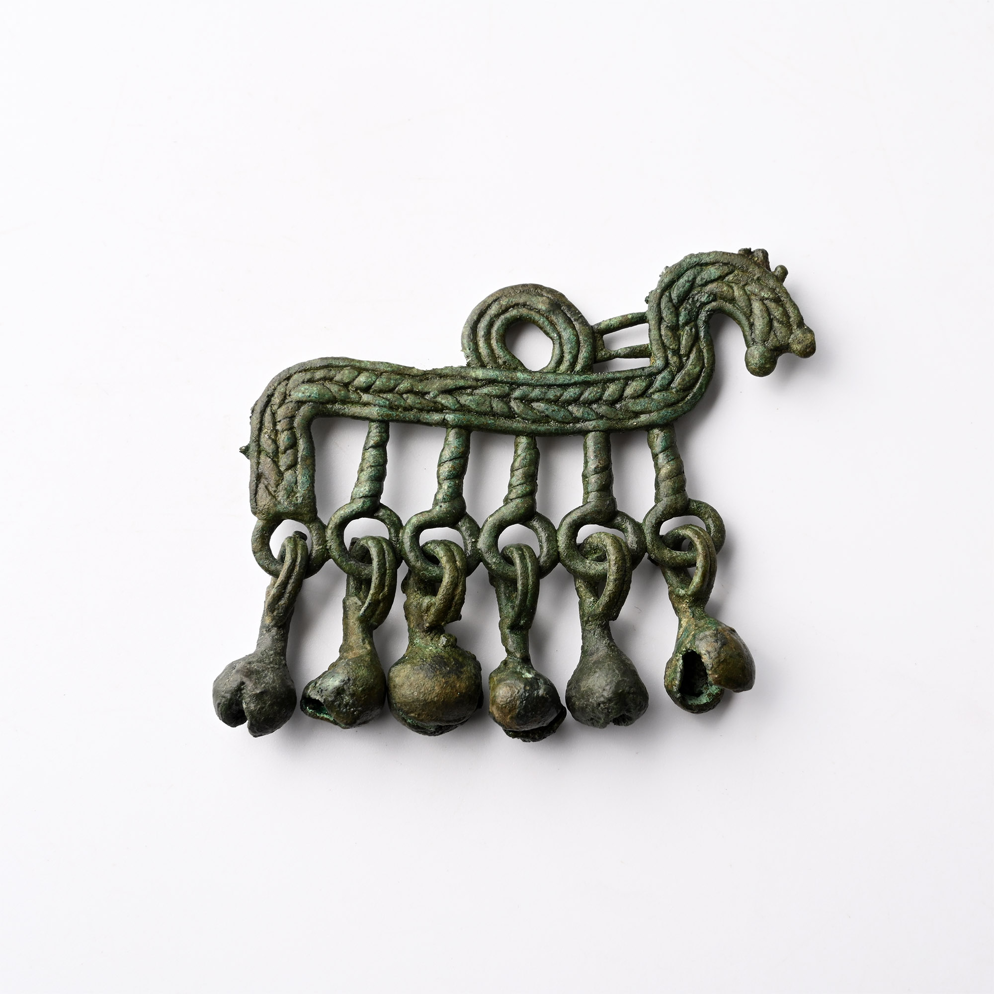 Viking Age Bronze Pendant with Bell Dangles
