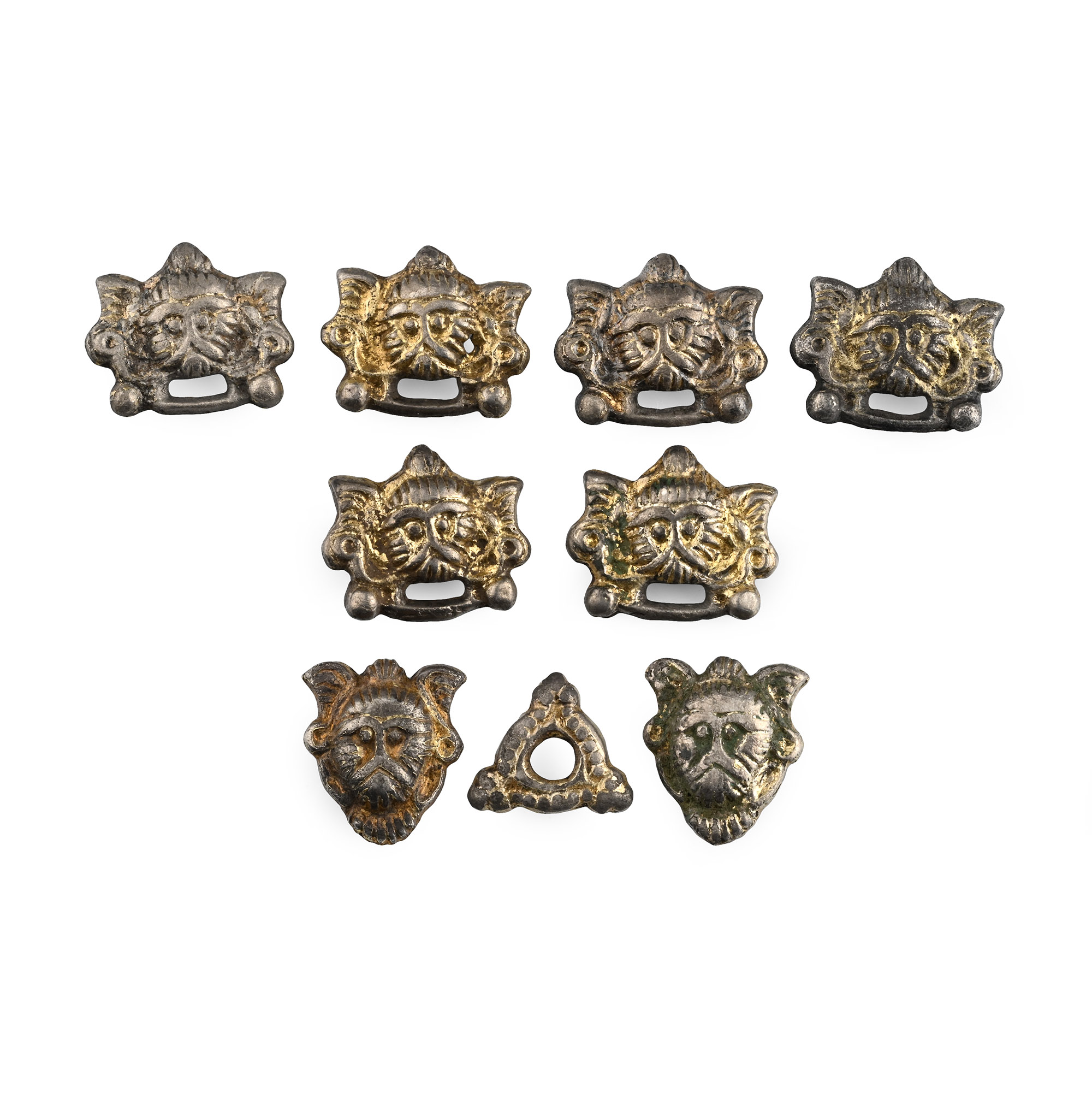 Viking Age Silver-Gilt Odin with Ravens Belt Mount Group