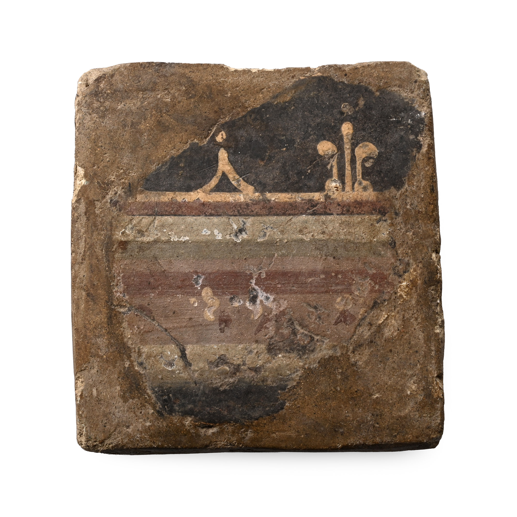 Roman Fresco Wall Plaster Fragment