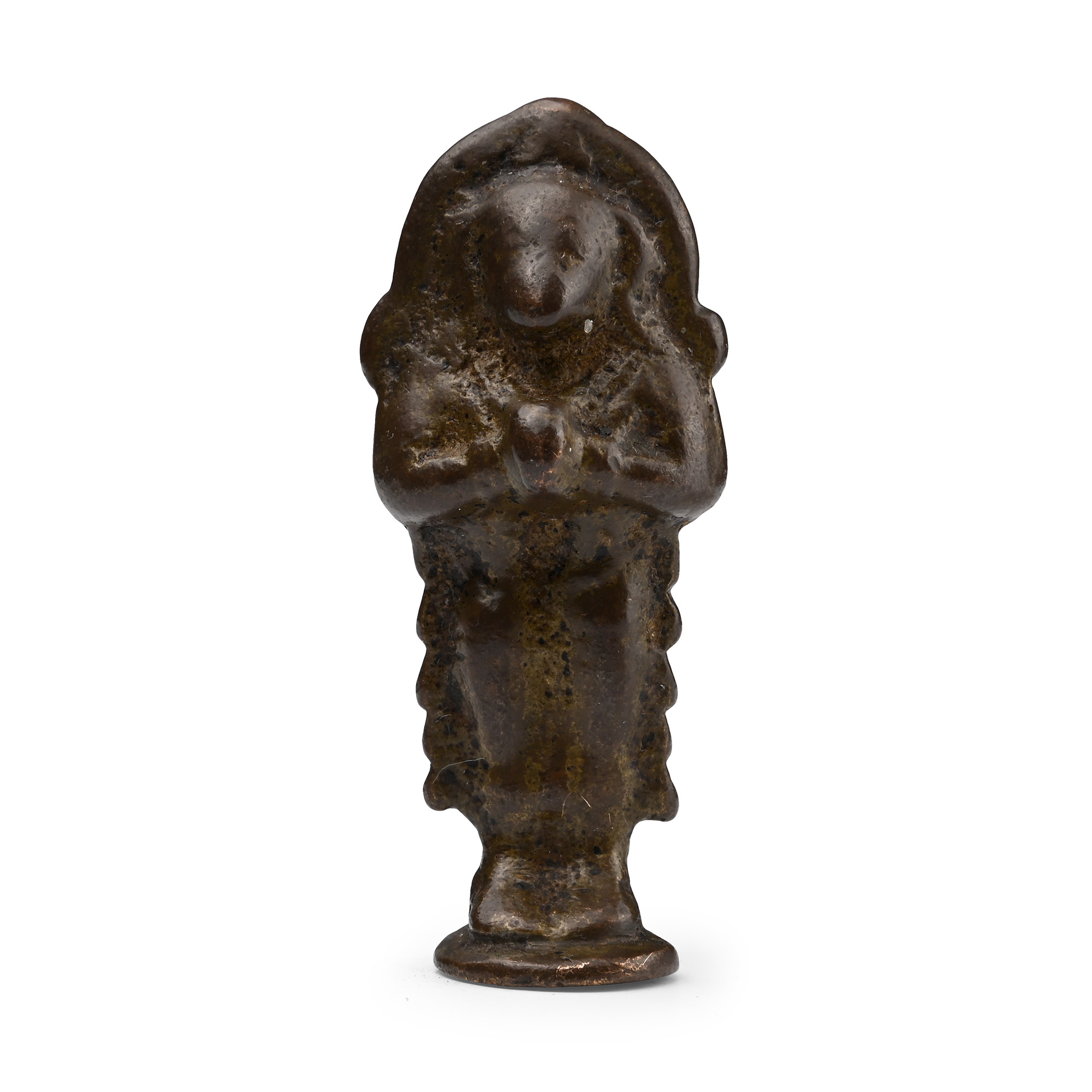 Copper-alloy Preying Hanuman Figure