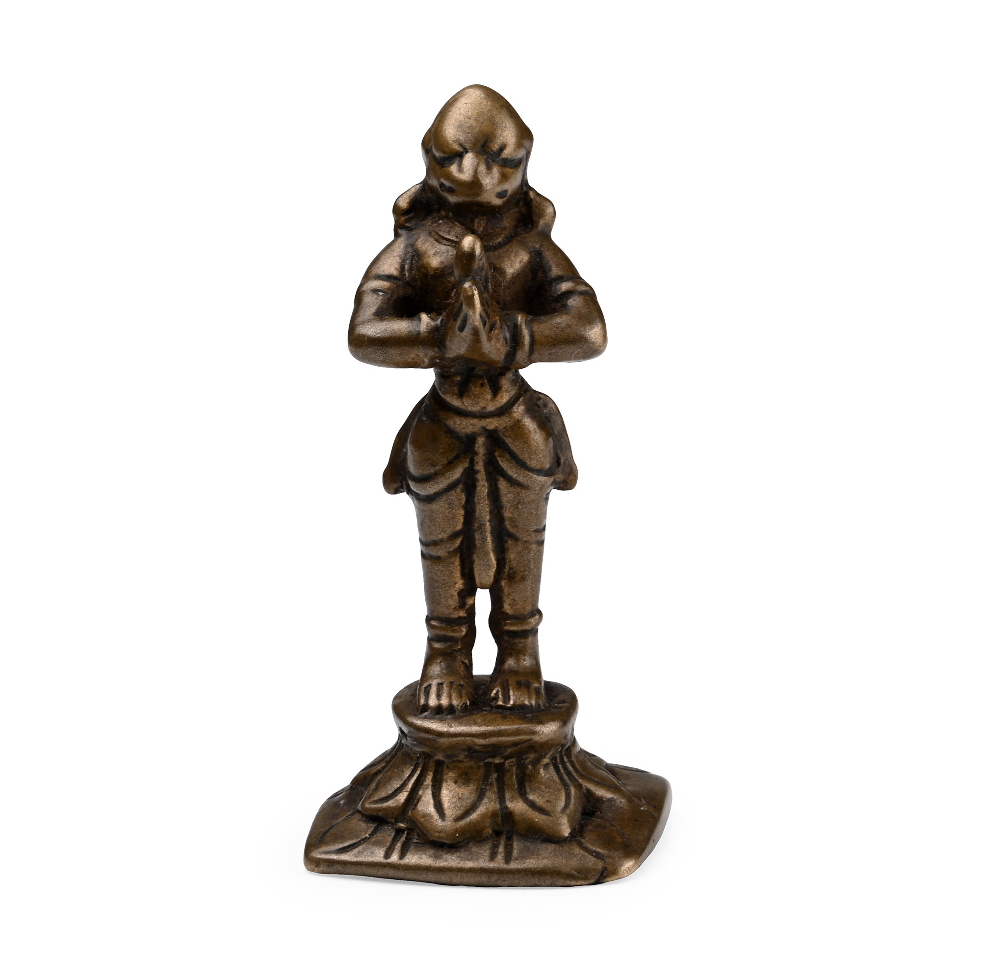 Copper-alloy Preying Hanuman Figure
