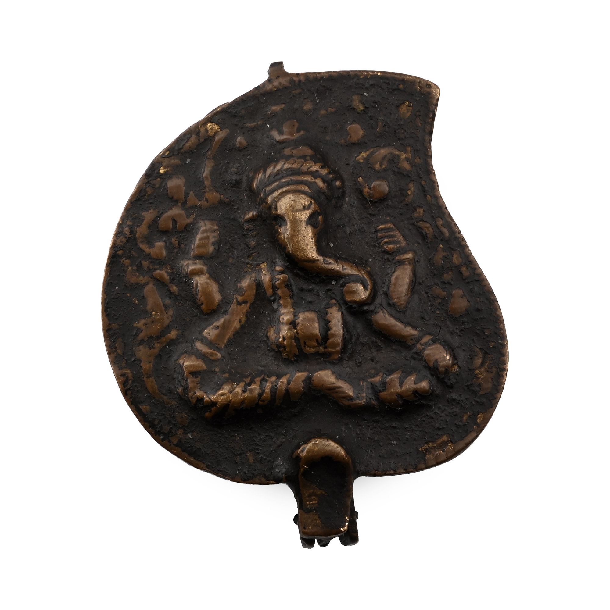Copper-alloy Betel Nut Supari Box with Ganesh