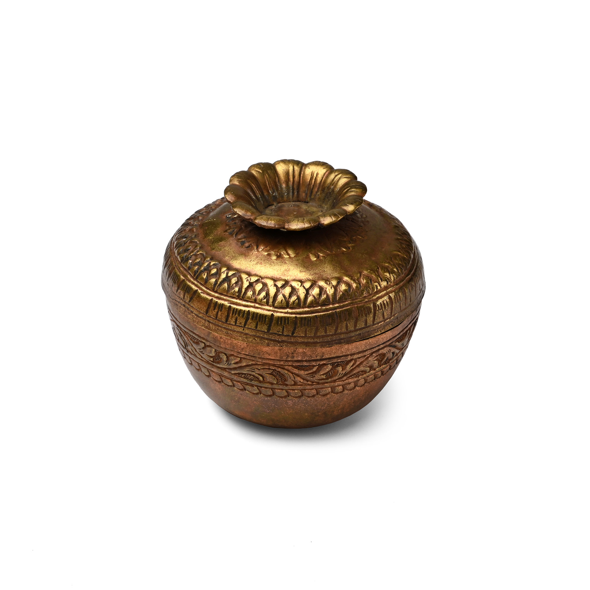 Copper-Alloy Lidded Container