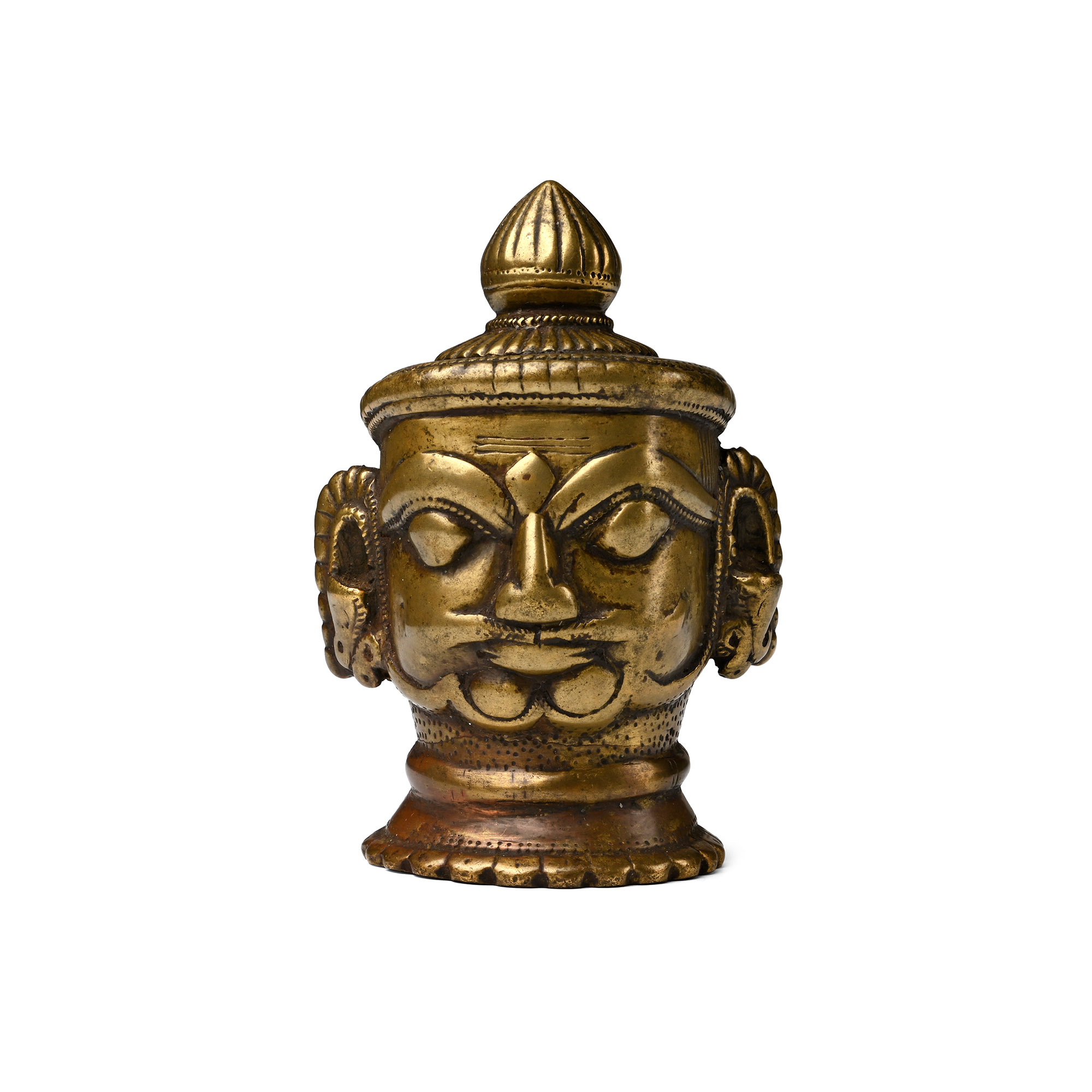 Copper-alloy Shiva Mukhalinga