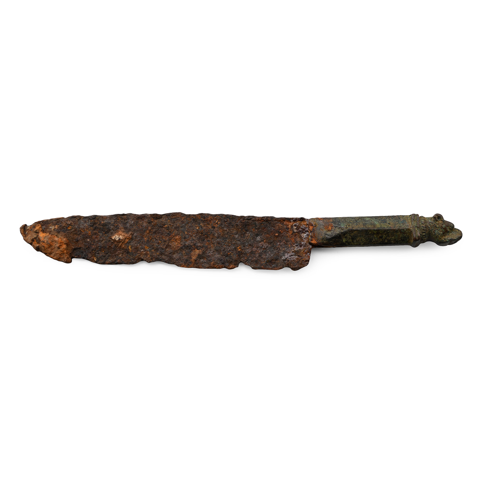 Roman Iron Knife with Bronze Hilt