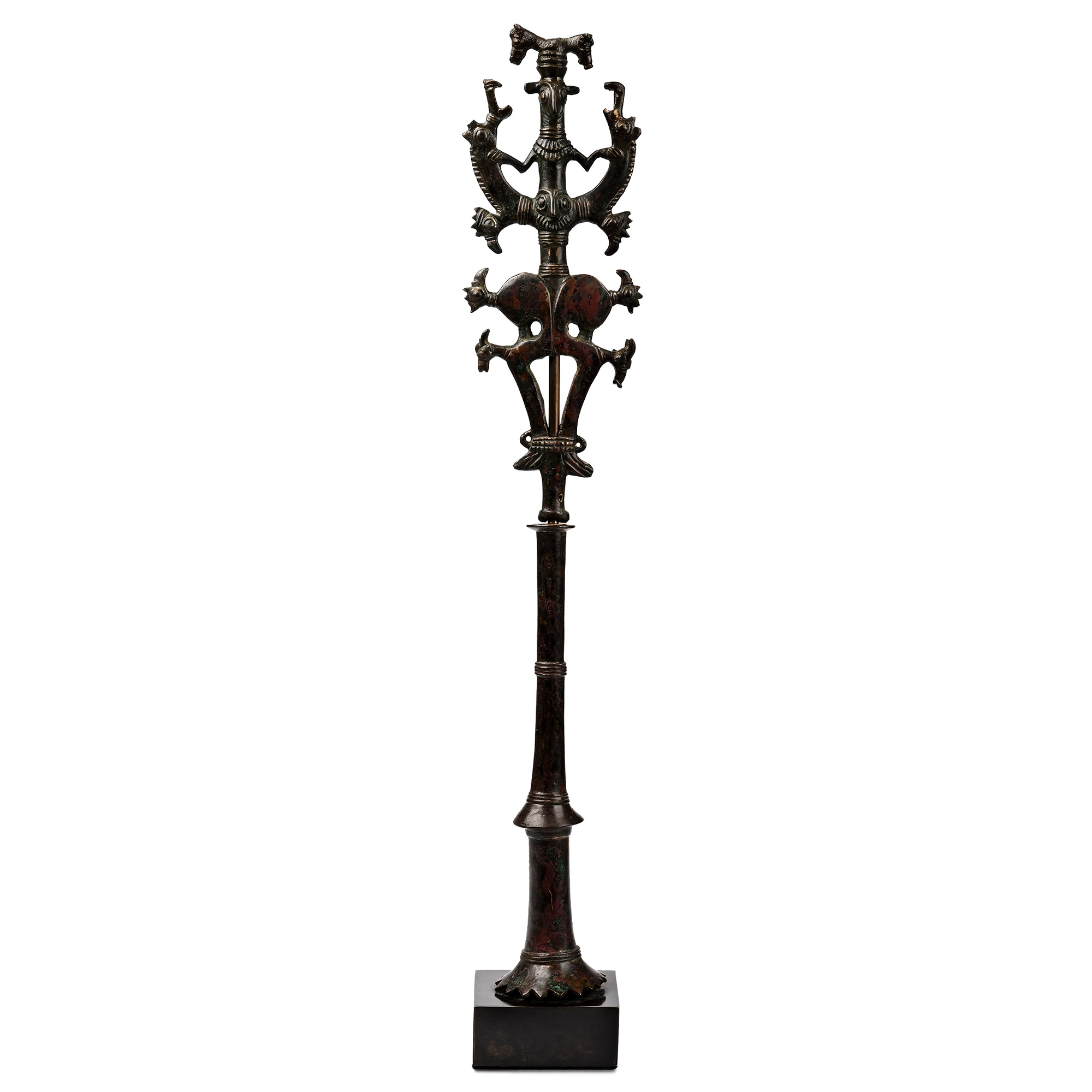Large Luristan Bronze Finial with Master of Animals