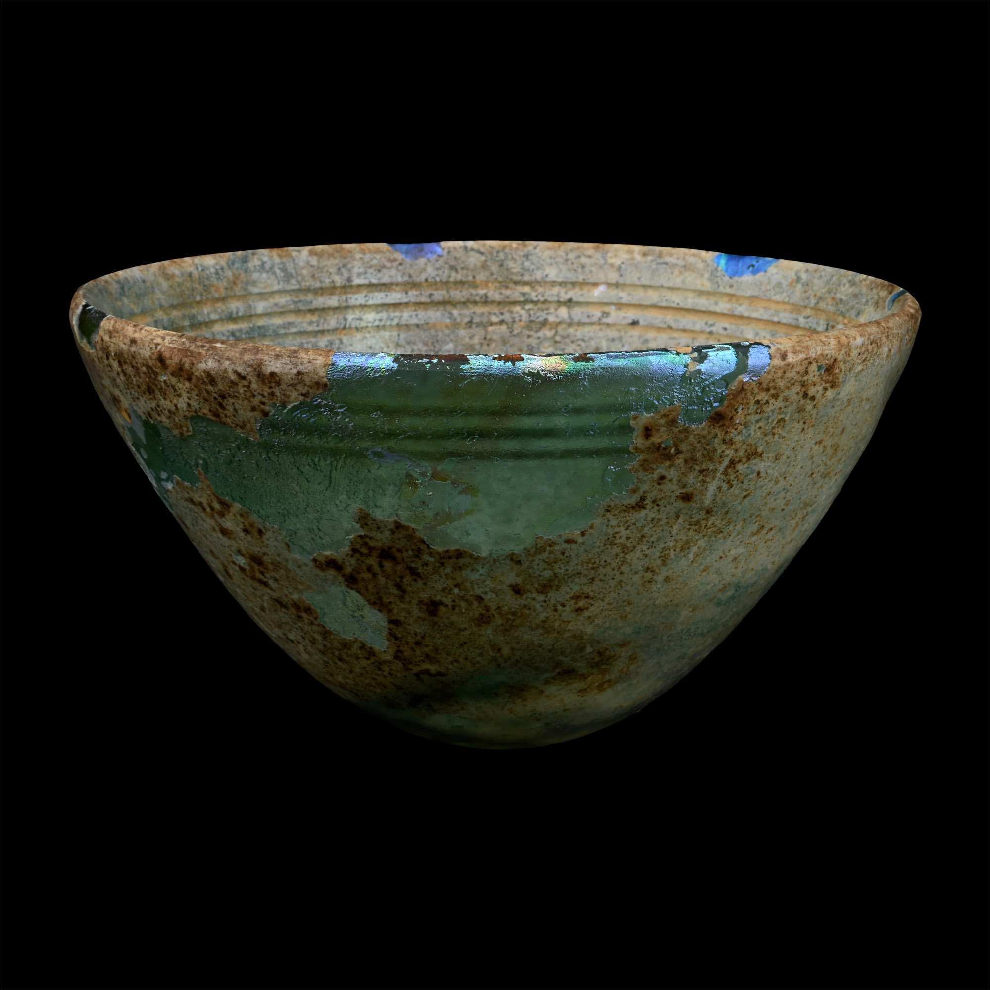 Hellenistic Pale Green Glass Bowl