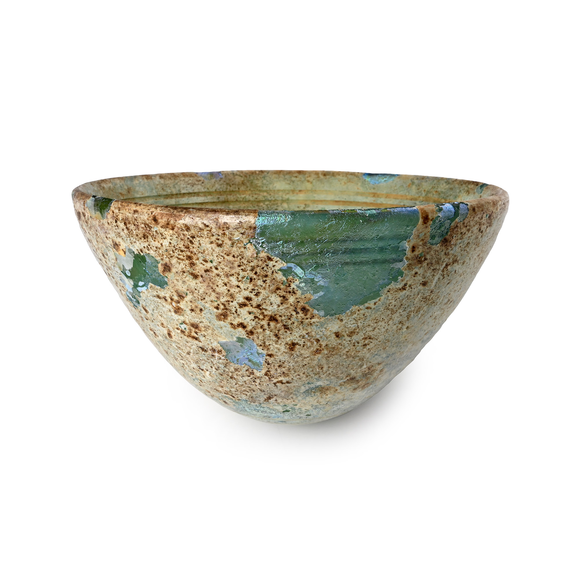 Hellenistic Pale Green Glass Bowl