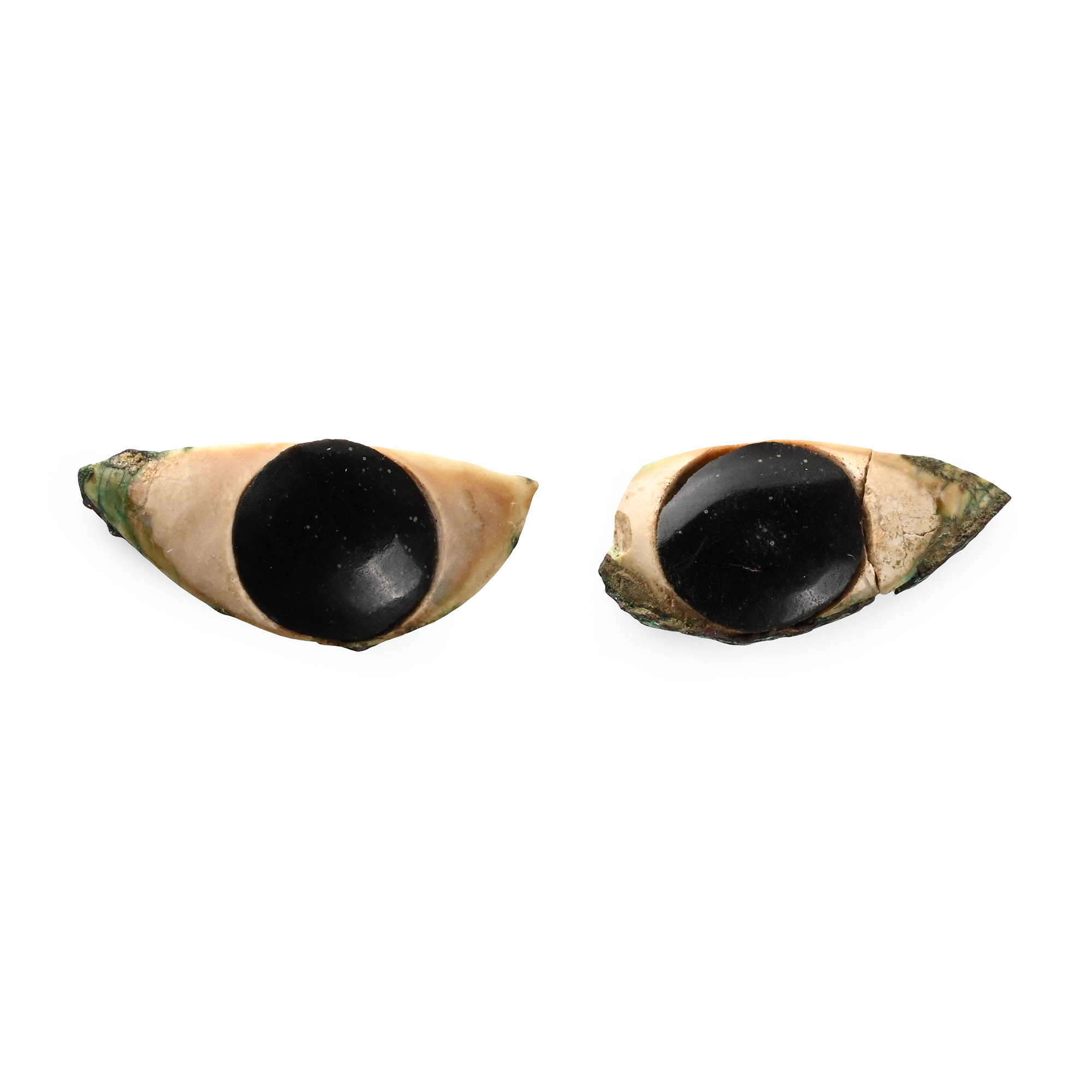 Egyptian Stone Eye Inlay Pair