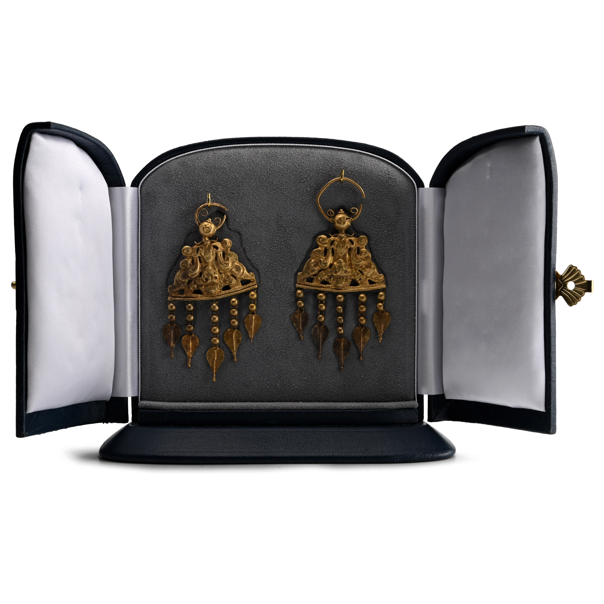 Kashmir Gold Earring Pair