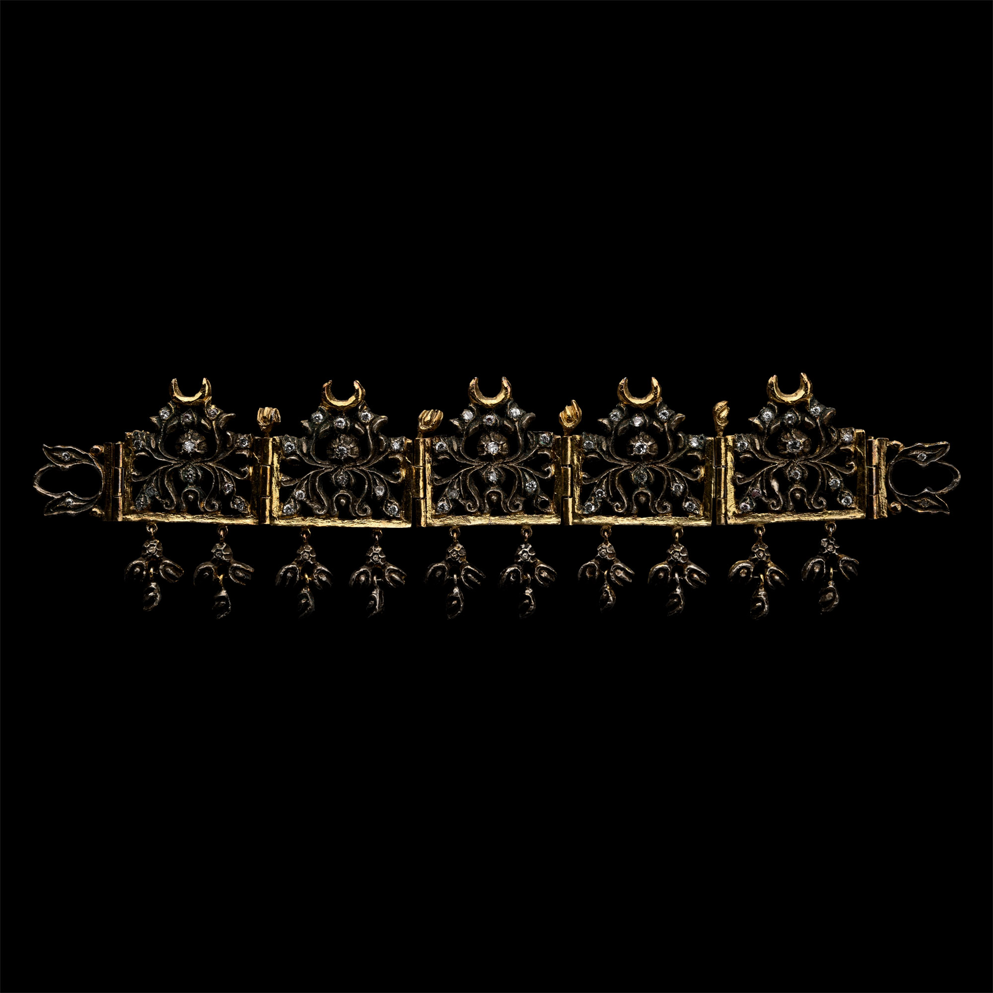 Silver-Gilt Tiara with Diamonds